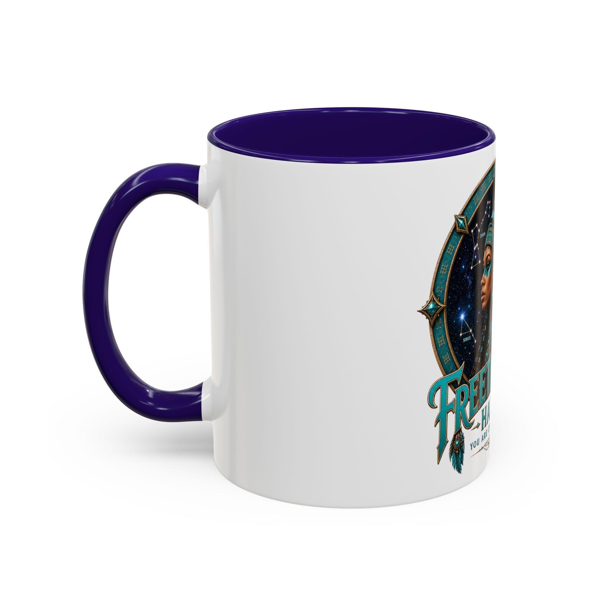 Freethinkers Hahom Indigenous American Melanated Woman Headdress Mug | 11oz 15oz Ceramic, view 10