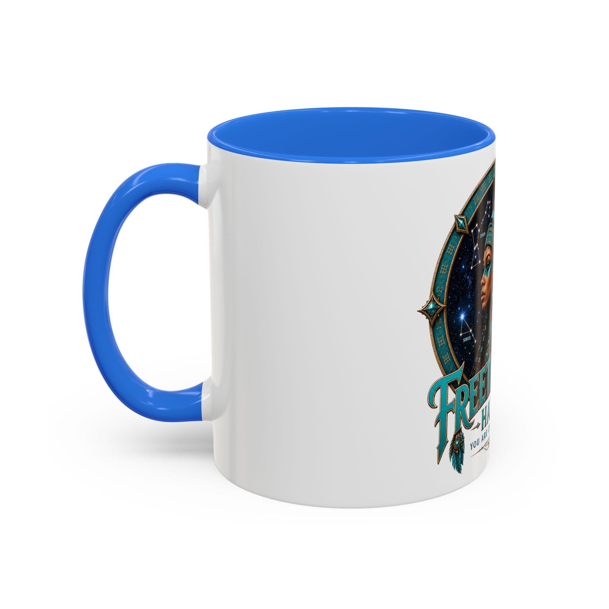 Freethinkers Hahom Indigenous American Melanated Woman Headdress Mug | 11oz 15oz Ceramic, view 16