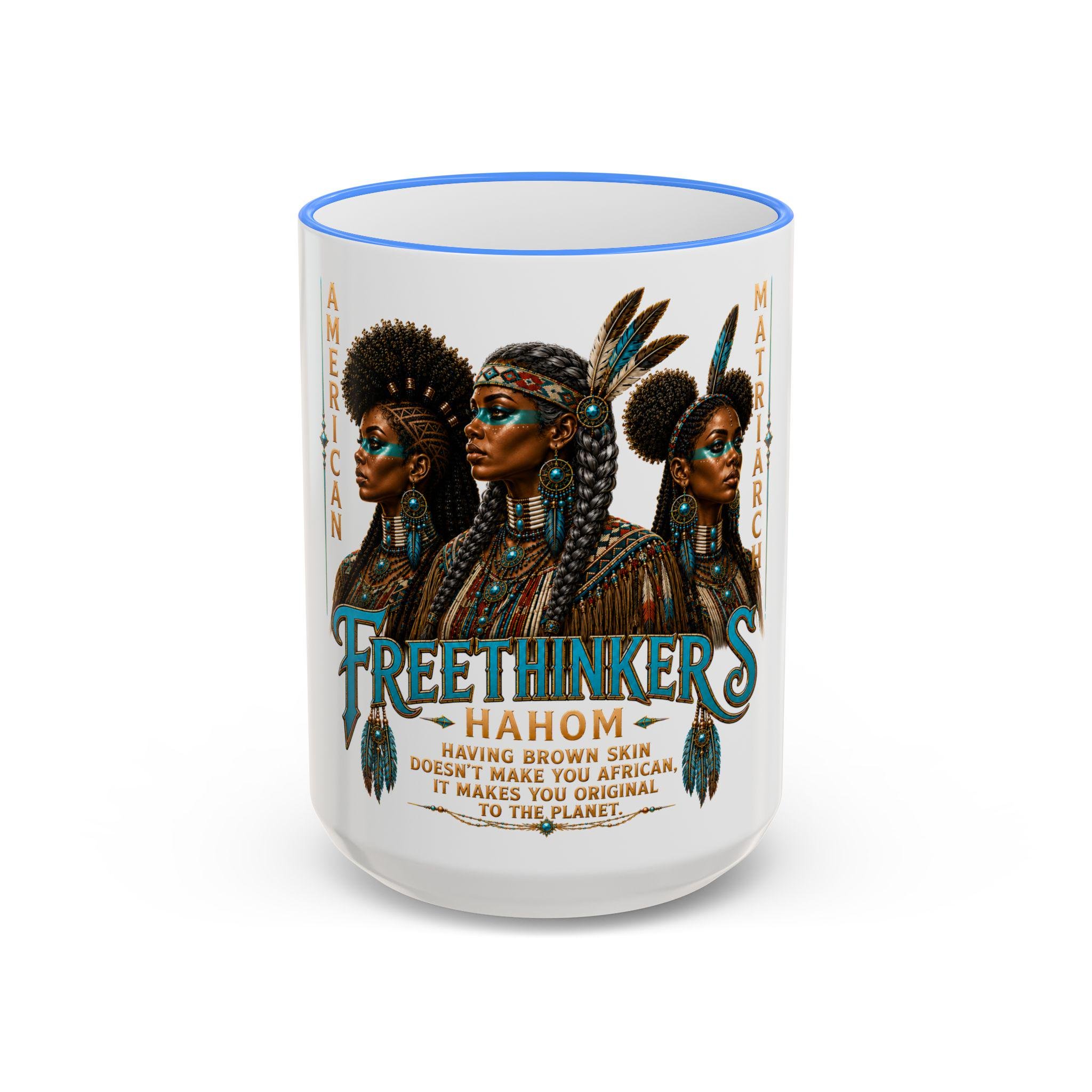 Freethinkers Hahom American Matriachs Portrait Mug Accent Rim & Handle 11oz 15oz, view 2