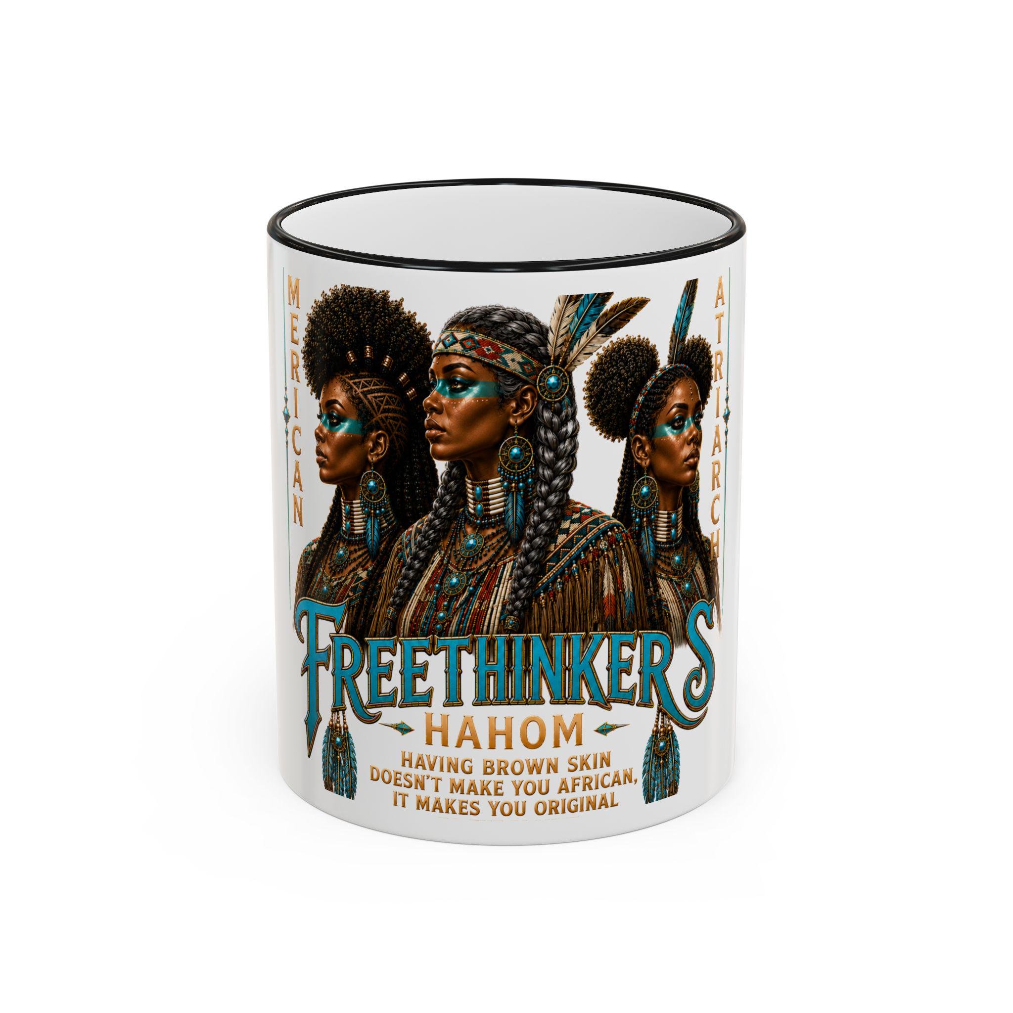Freethinkers Hahom American Matriachs Portrait Mug Accent Rim & Handle 11oz 15oz, view 3