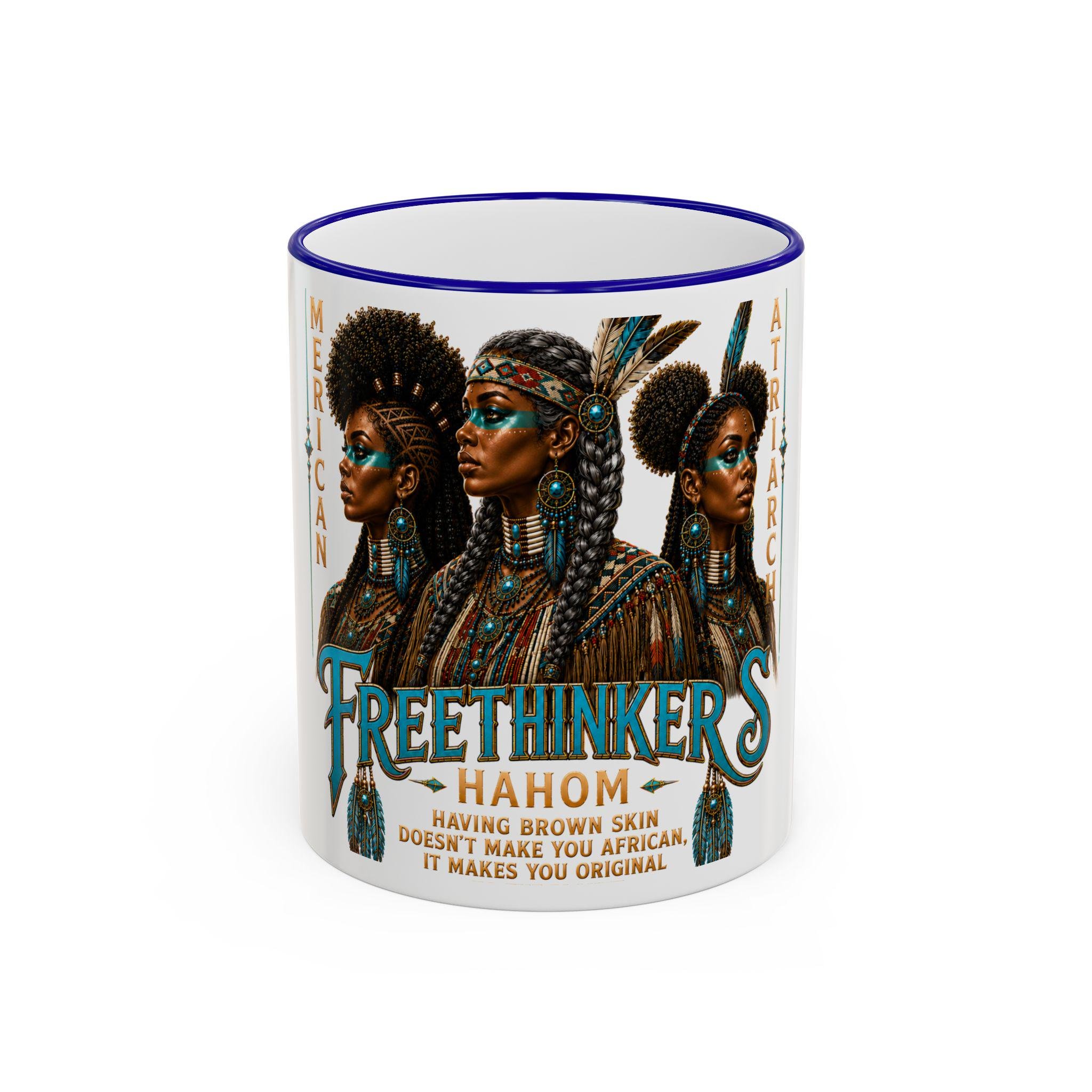 Freethinkers Hahom American Matriachs Portrait Mug Accent Rim & Handle 11oz 15oz, view 4