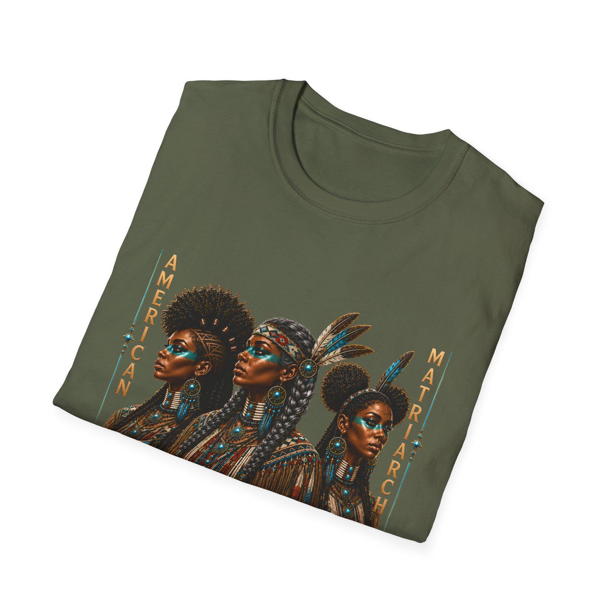 Freethinkers Hahom American Matriarchs Indigenous Artwork T-Shirt Black Women Portrait Tee, view 17