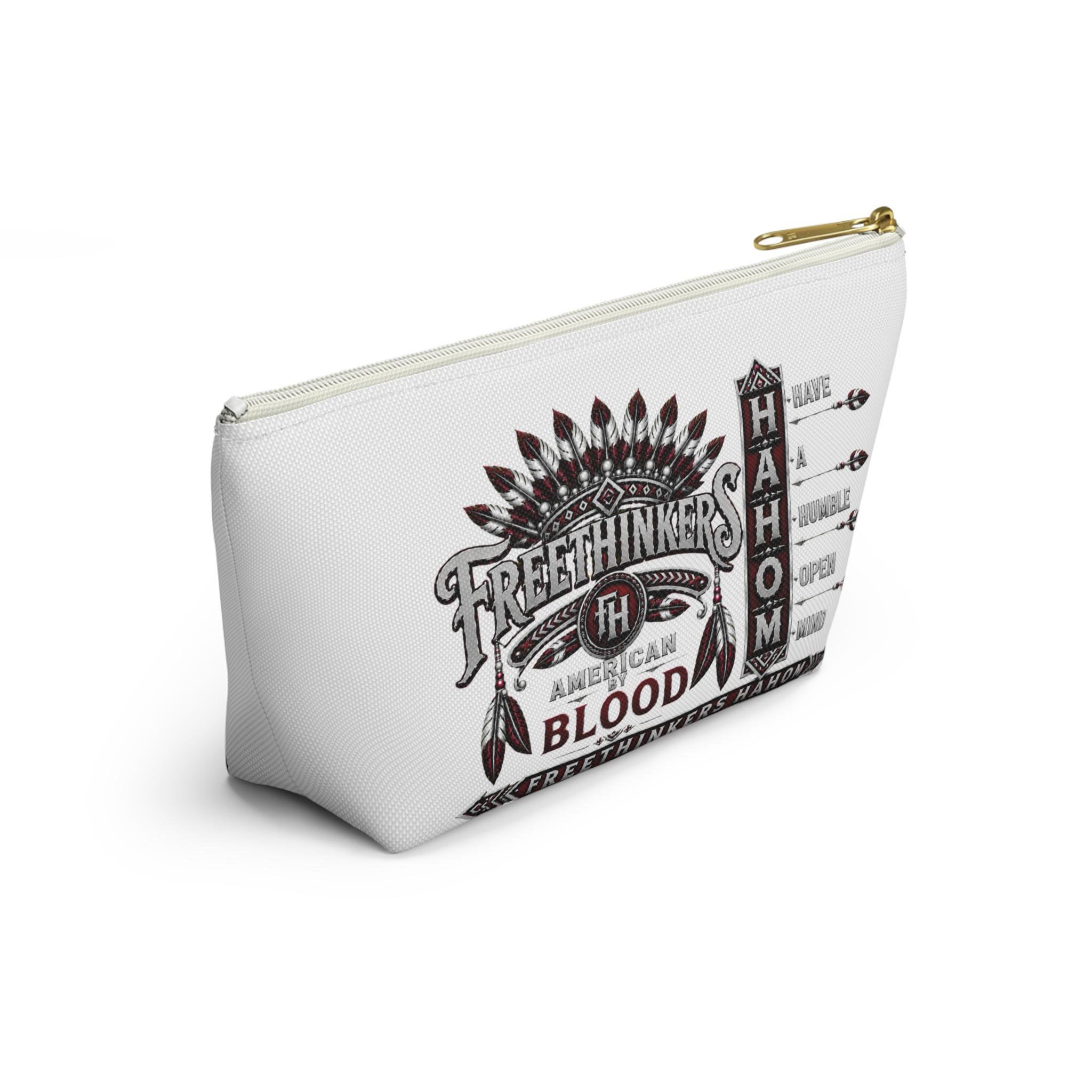 Freethinkers Hahom American By Blood accessory pouch T-bottom zipper bag, view 10