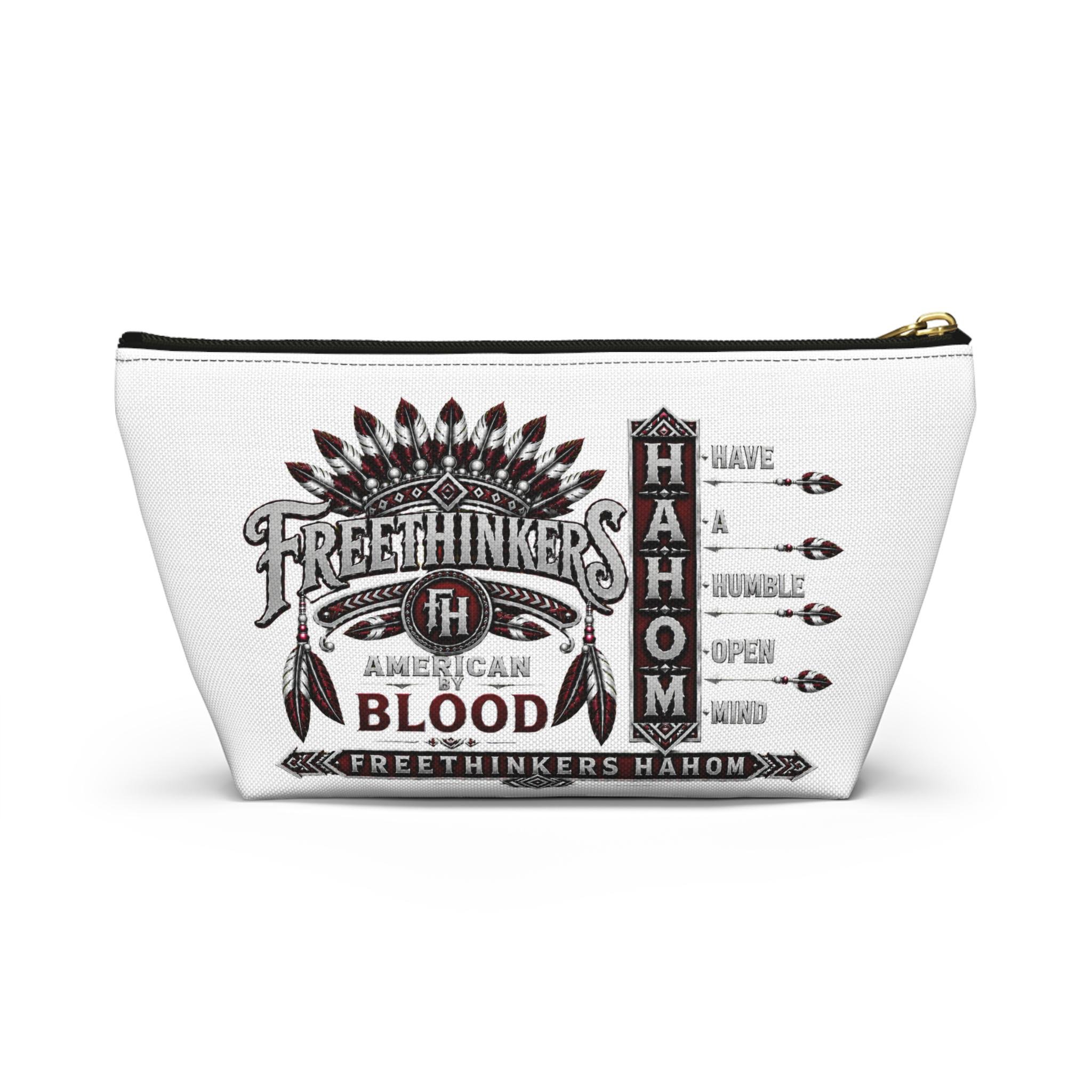 Freethinkers Hahom American By Blood accessory pouch T-bottom zipper bag, view 2