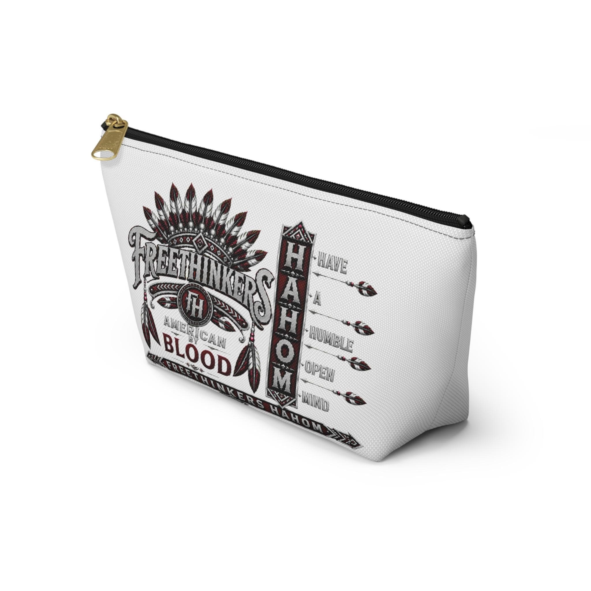 Freethinkers Hahom American By Blood accessory pouch T-bottom zipper bag, view 3