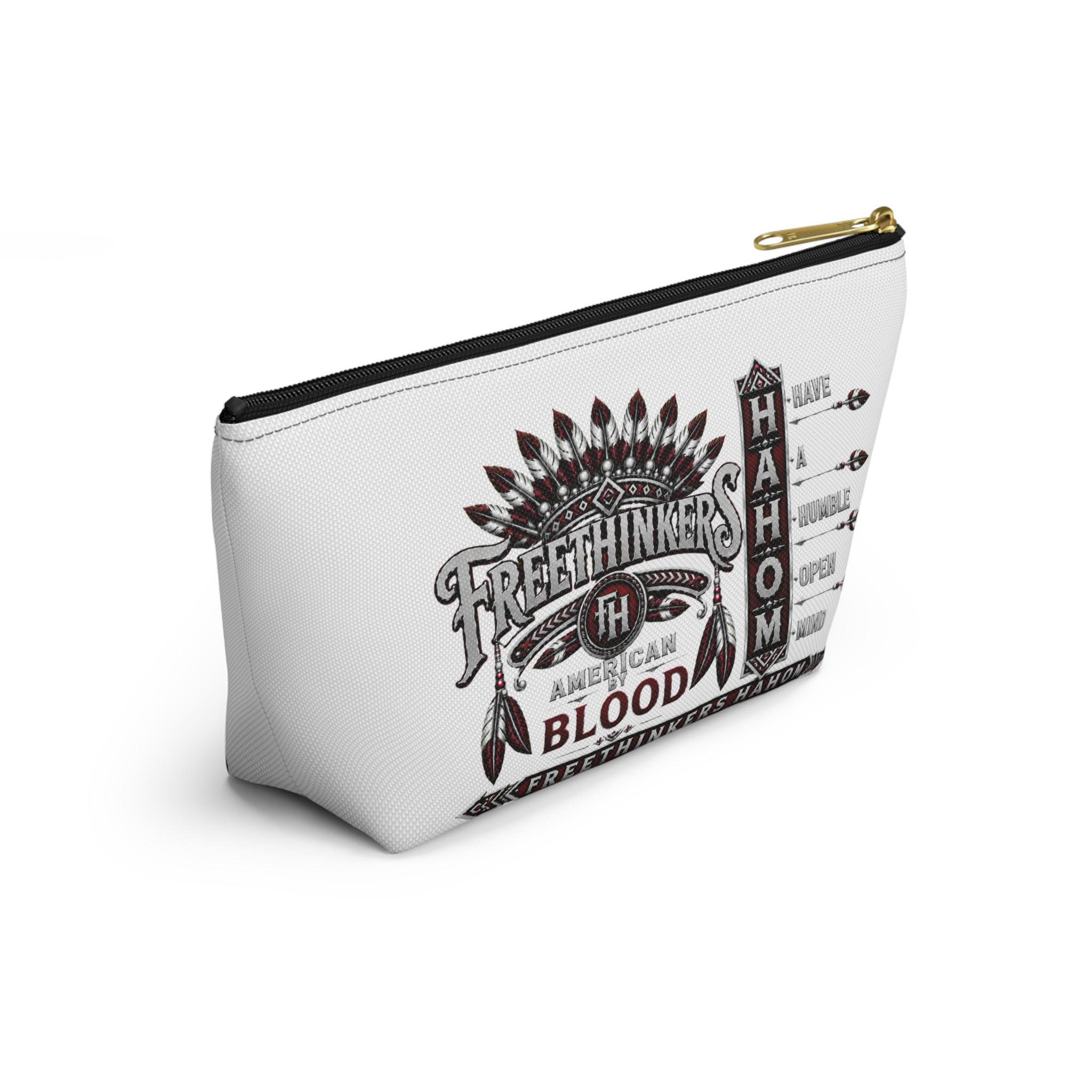 Freethinkers Hahom American By Blood accessory pouch T-bottom zipper bag, view 4