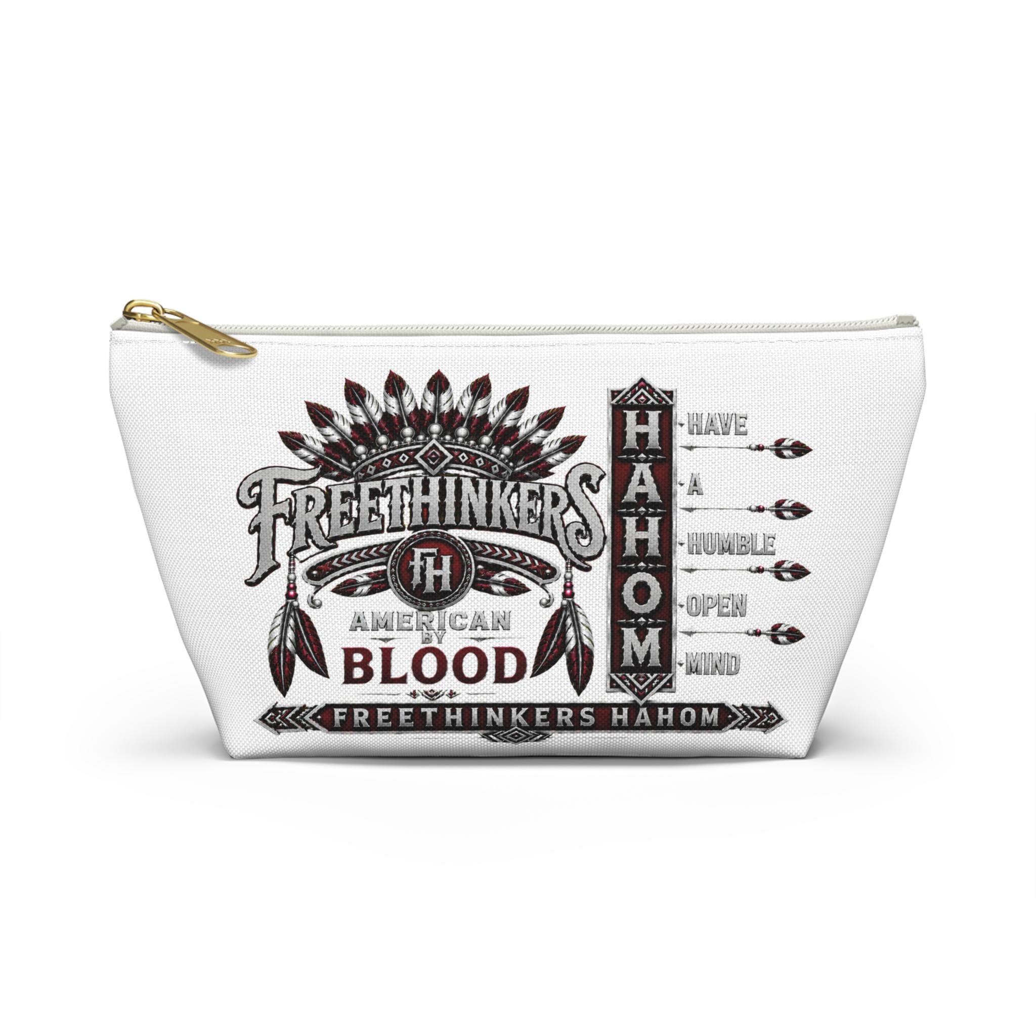 Freethinkers Hahom American By Blood accessory pouch T-bottom zipper bag, view 7