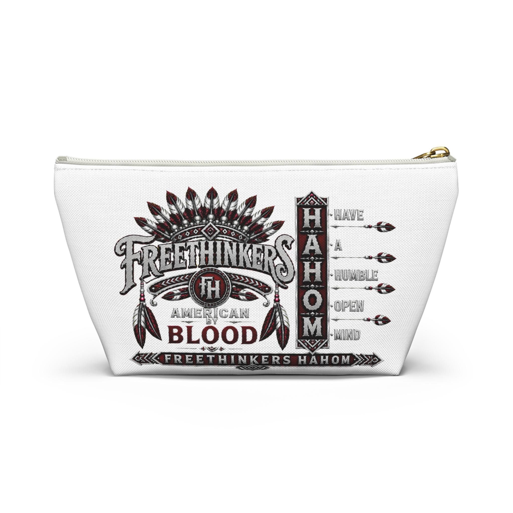 Freethinkers Hahom American By Blood accessory pouch T-bottom zipper bag, view 8