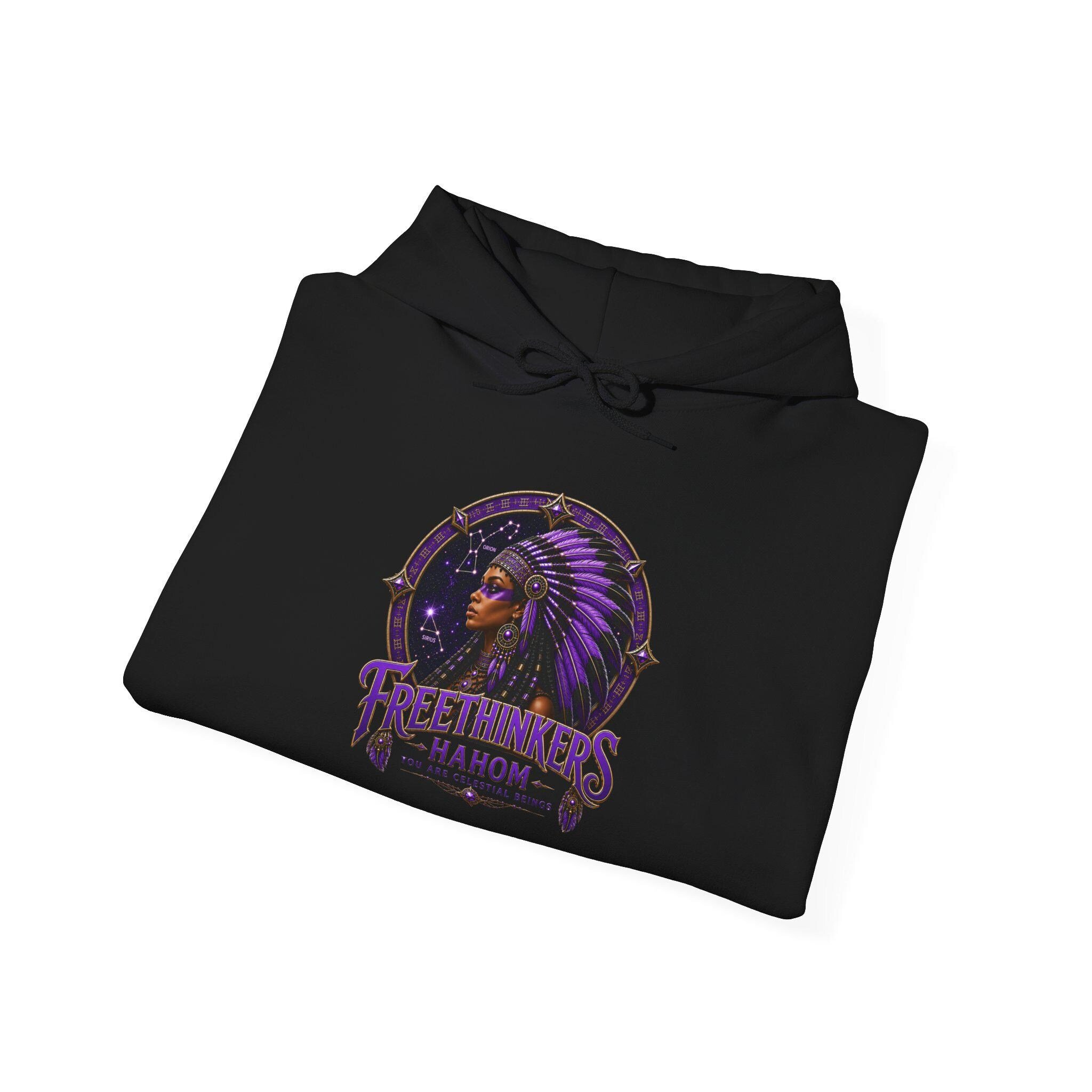 Freethinkers Hahom American Chieftess Unisex Heavy Blend Hooded Sweatshirt, view 4