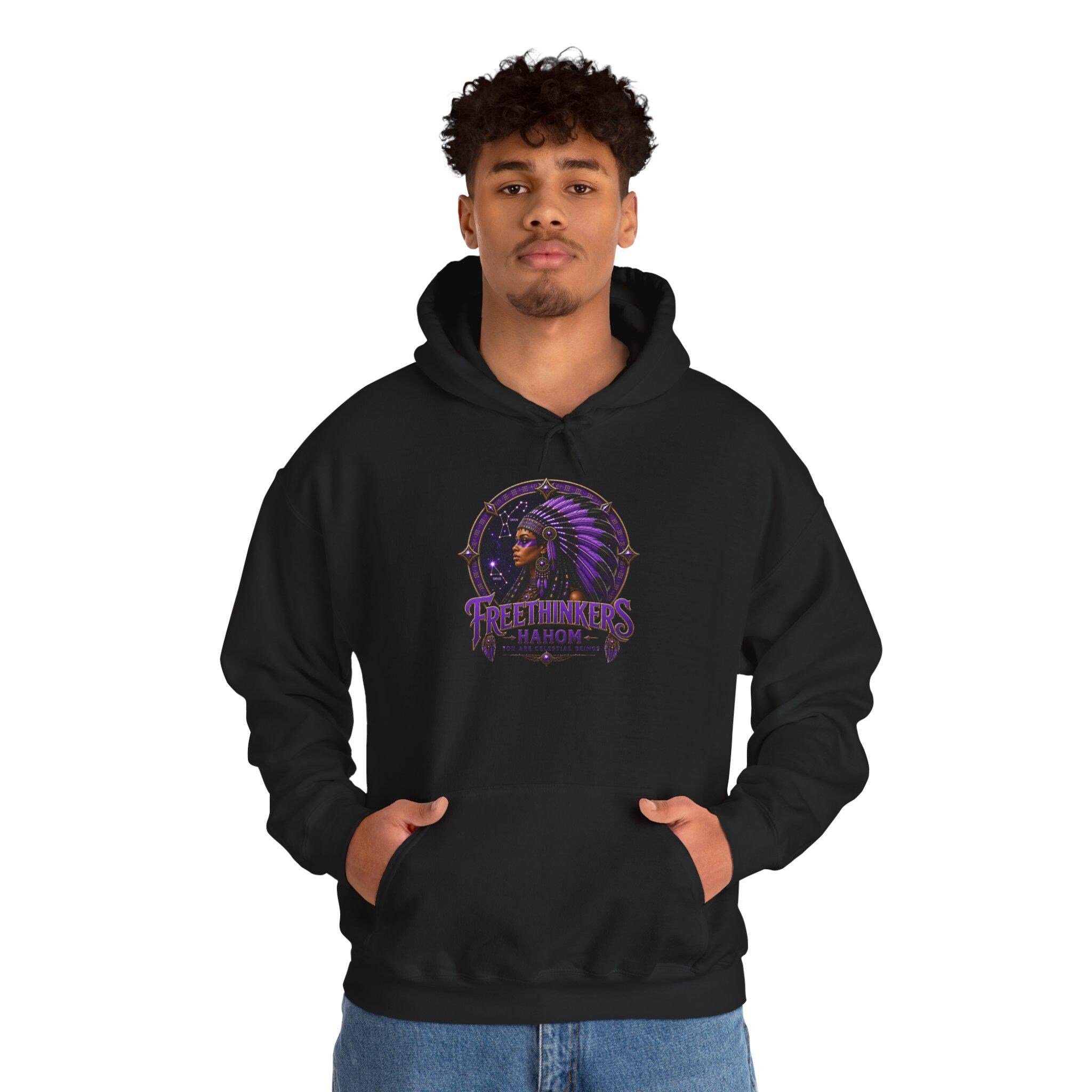 Freethinkers Hahom American Chieftess Unisex Heavy Blend Hooded Sweatshirt, view 8