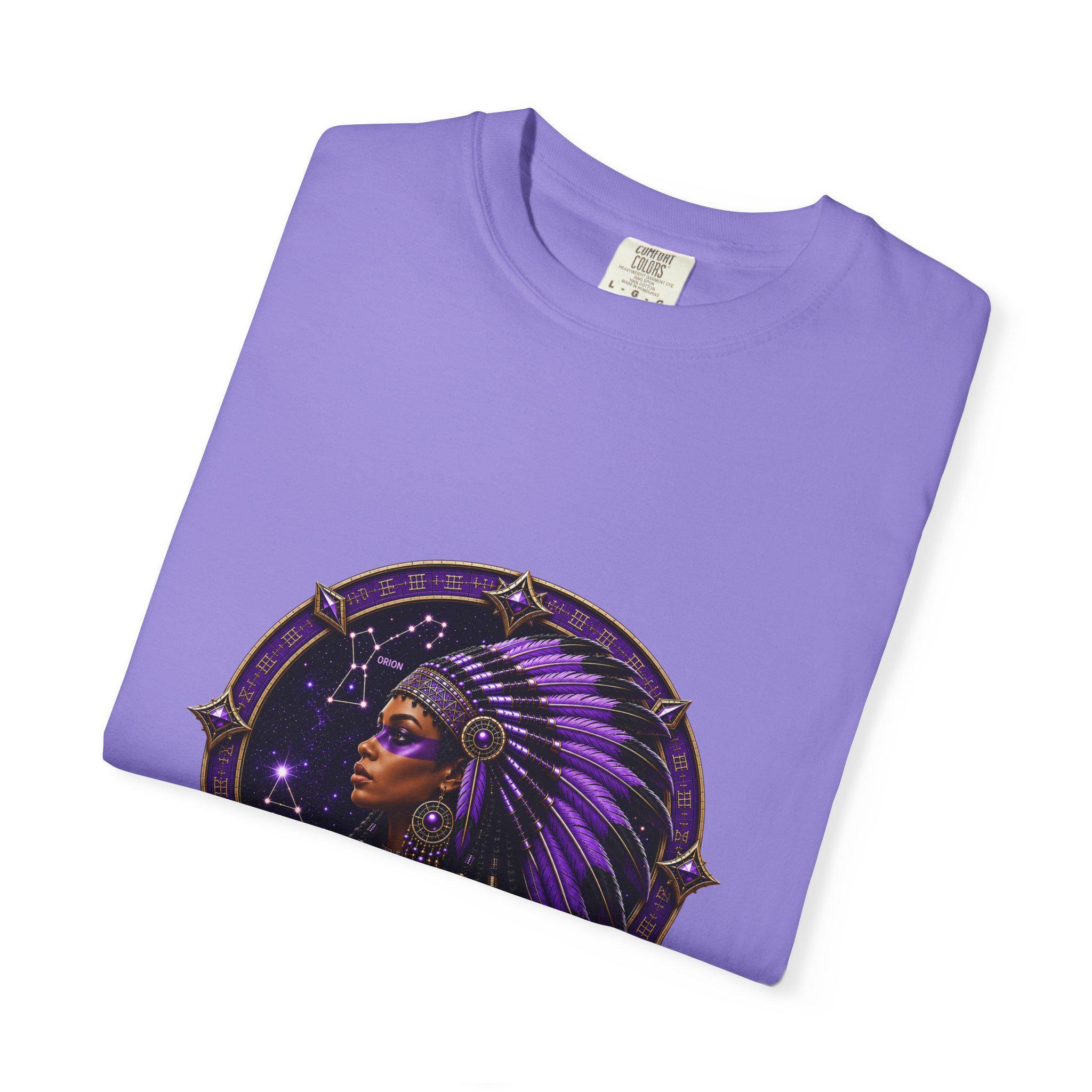 Freethinkers Hahom American Matriarch Headdress T-Shirt Purple Astral Stargate, view 8