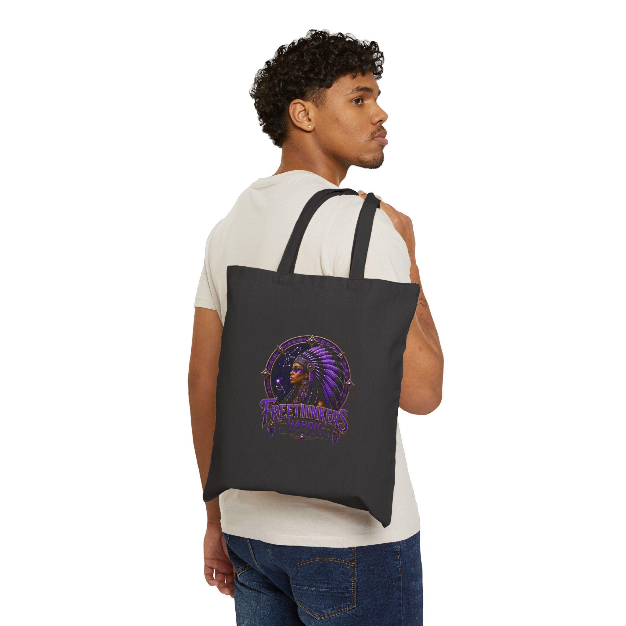 American Chieftess Matriarch Cotton Canvas Tote Bag, view 3