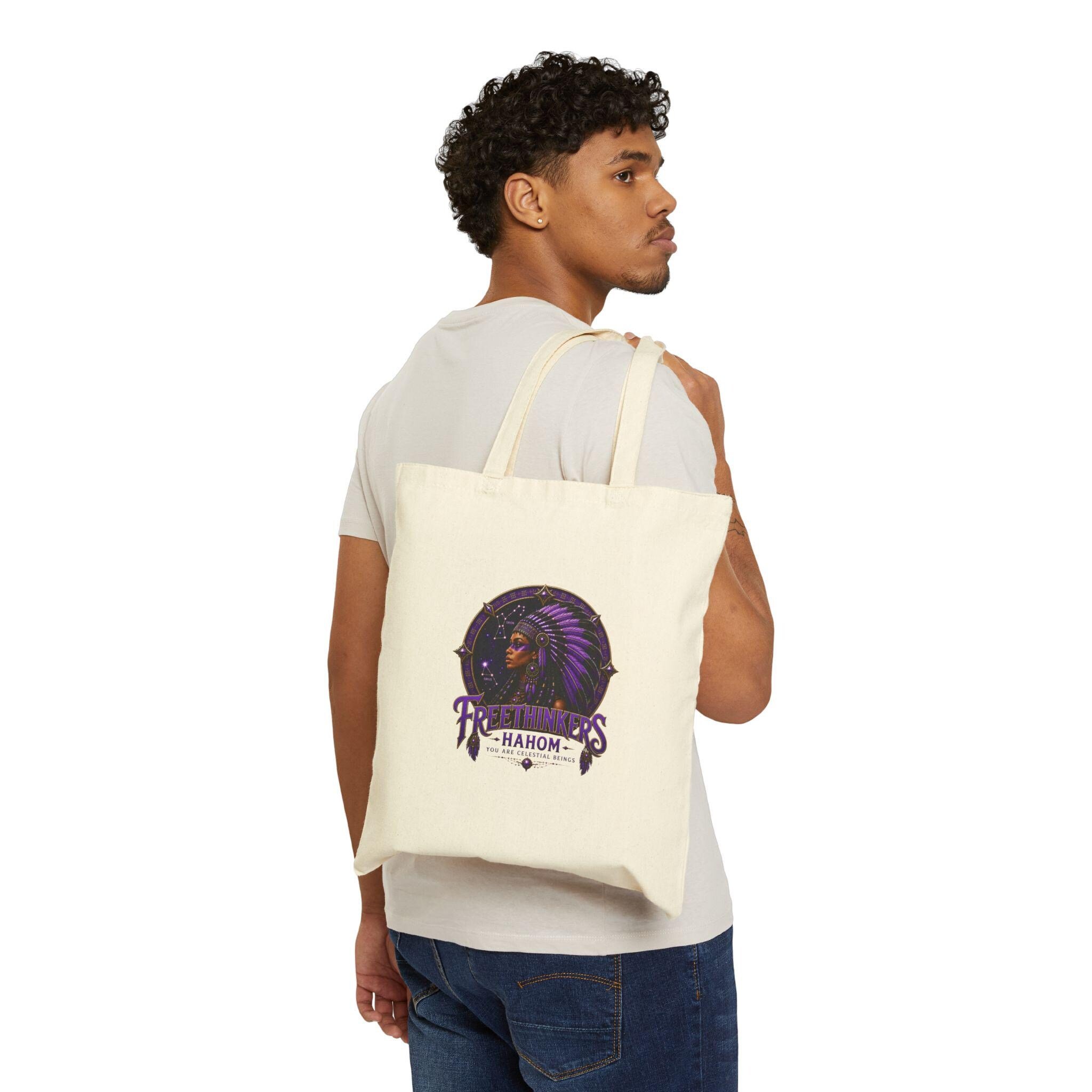 American Chieftess Matriarch Cotton Canvas Tote Bag, view 4