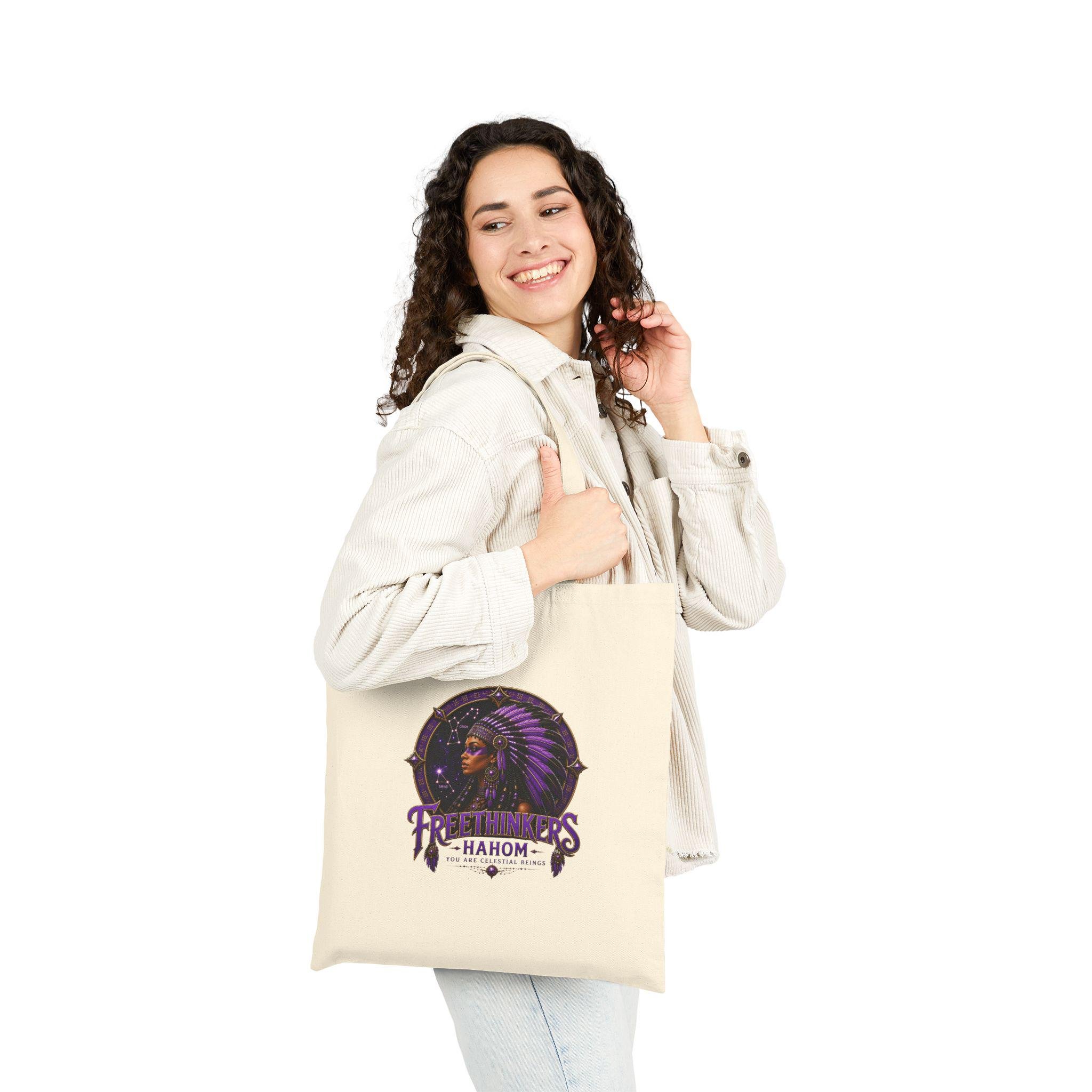 American Chieftess Matriarch Cotton Canvas Tote Bag, view 5