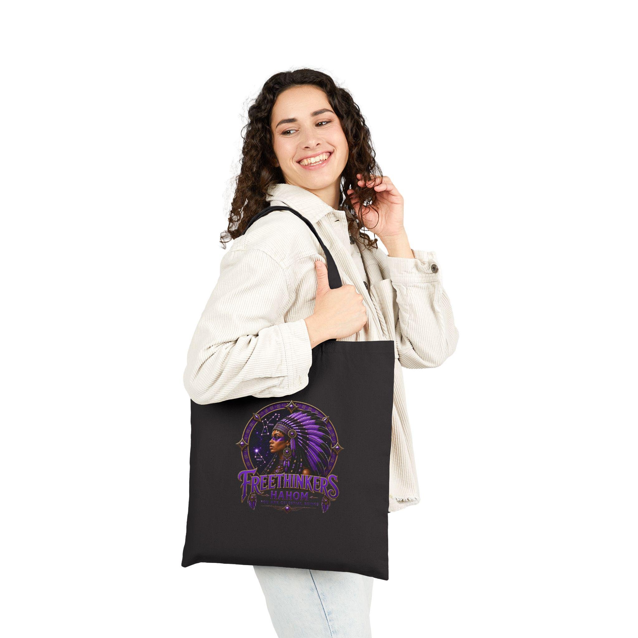 American Chieftess Matriarch Cotton Canvas Tote Bag, view 6