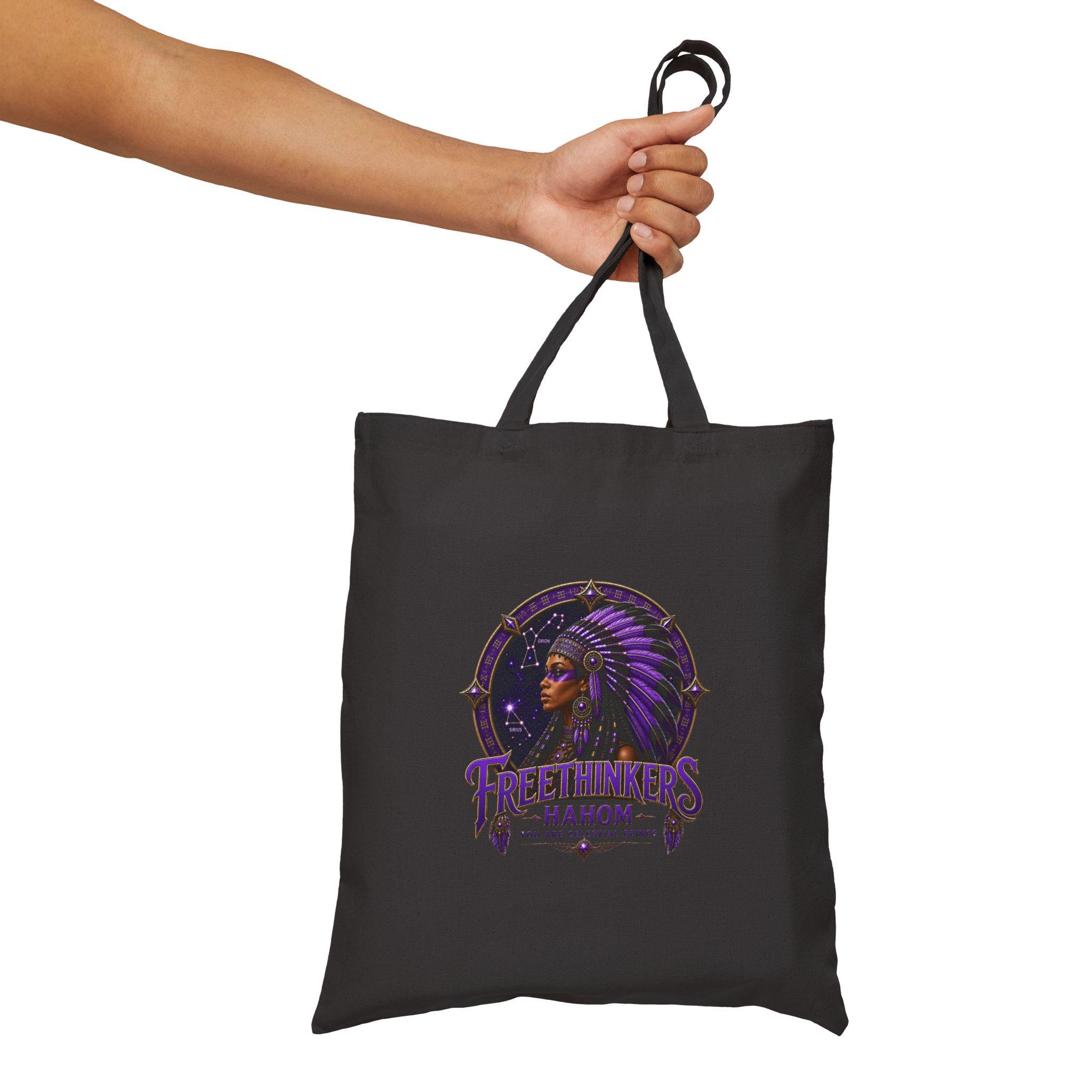 American Chieftess Matriarch Cotton Canvas Tote Bag, view 8