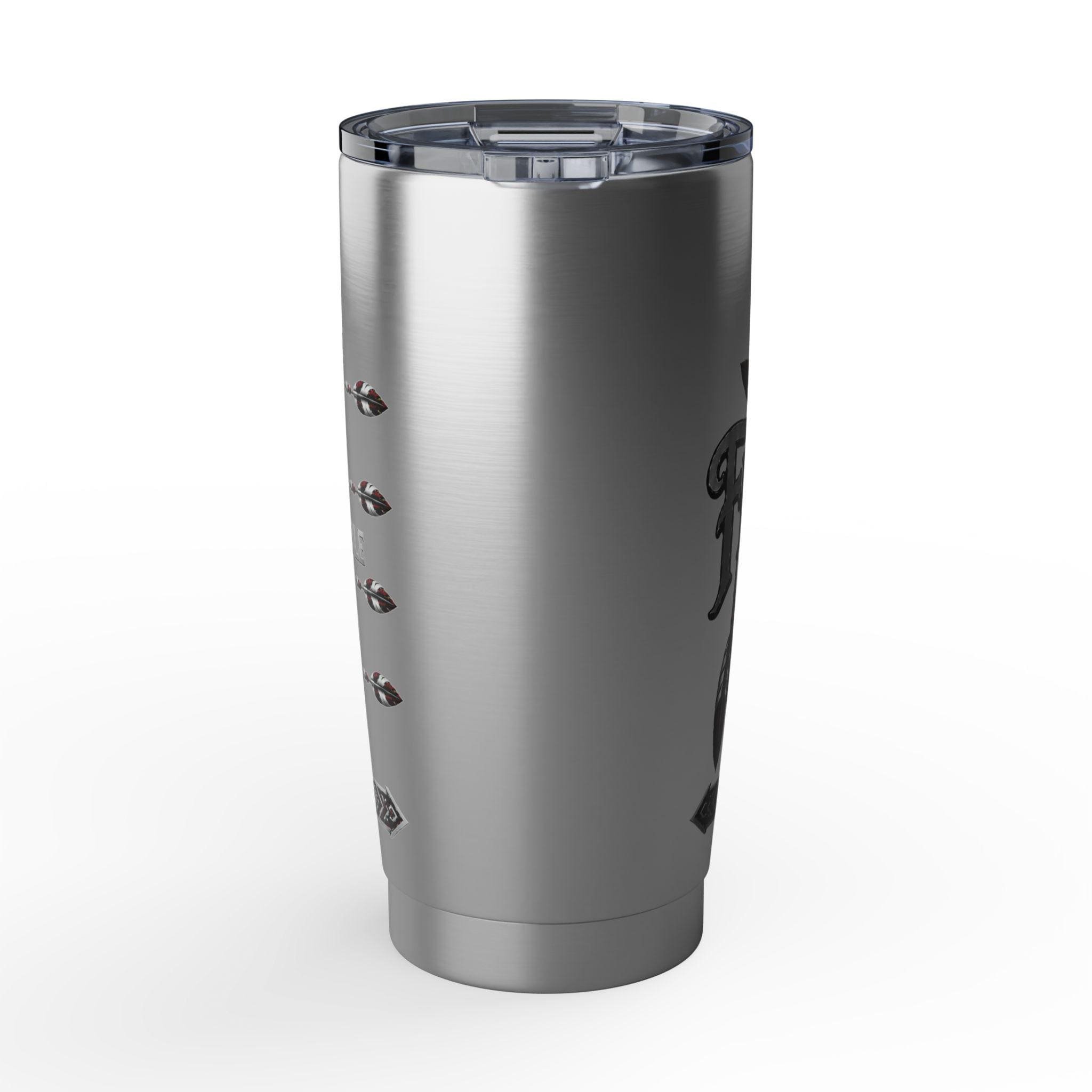 FreeThinkers Hahom Native Headdress 20oz Tumbler | Stainless Steel Travel Cup, view 2
