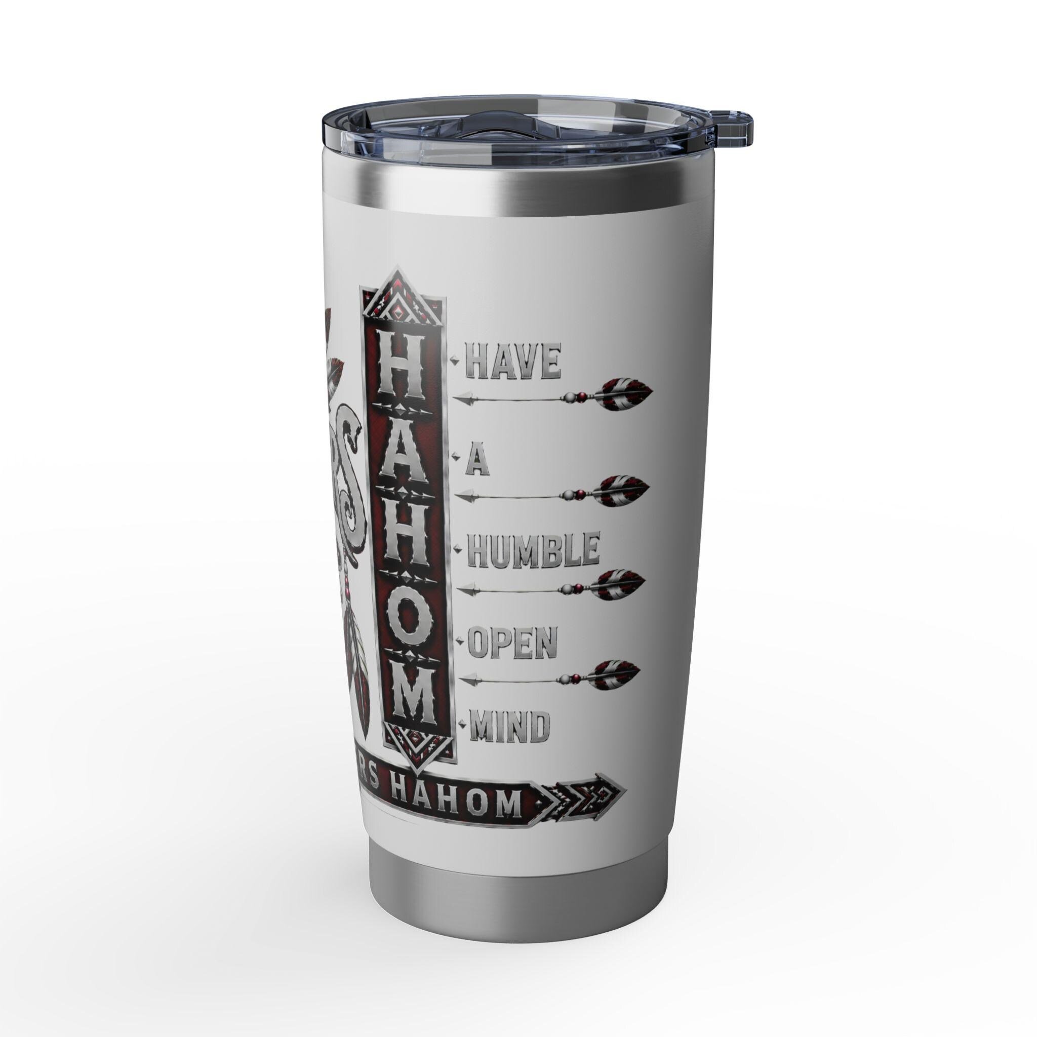 FreeThinkers Hahom Native Headdress 20oz Tumbler | Stainless Steel Travel Cup, view 9