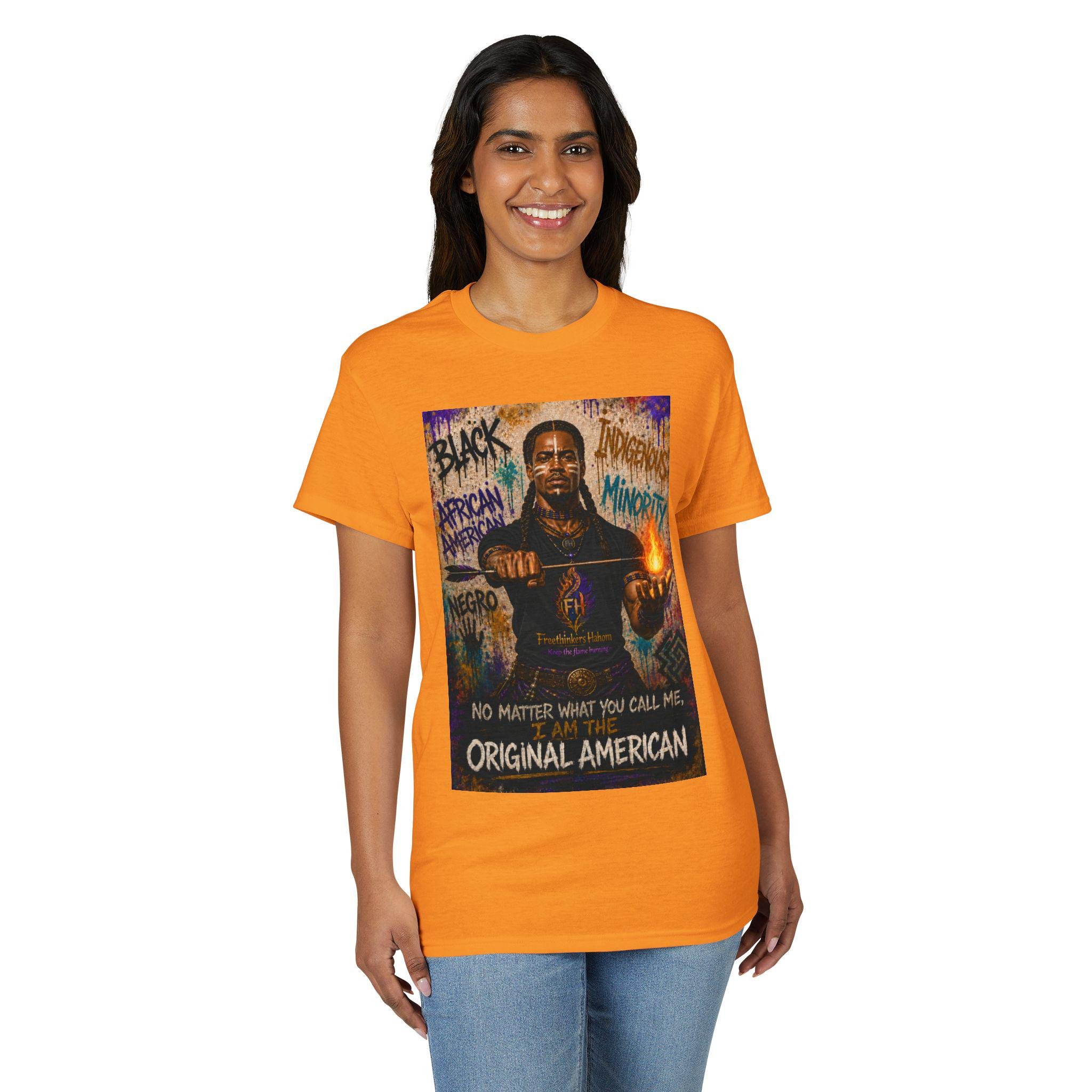 Original American graphic T-Shirt | Black History silhouette, graffiti-style text, view 14