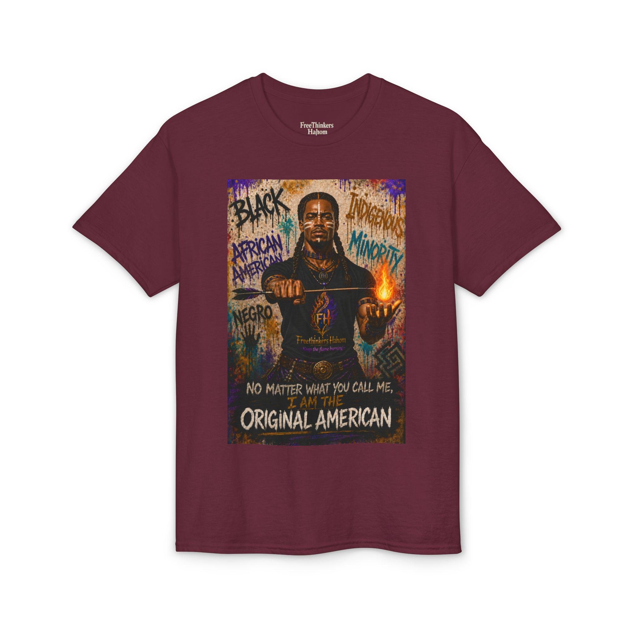 Original American graphic T-Shirt | Black History silhouette, graffiti-style text, view 16