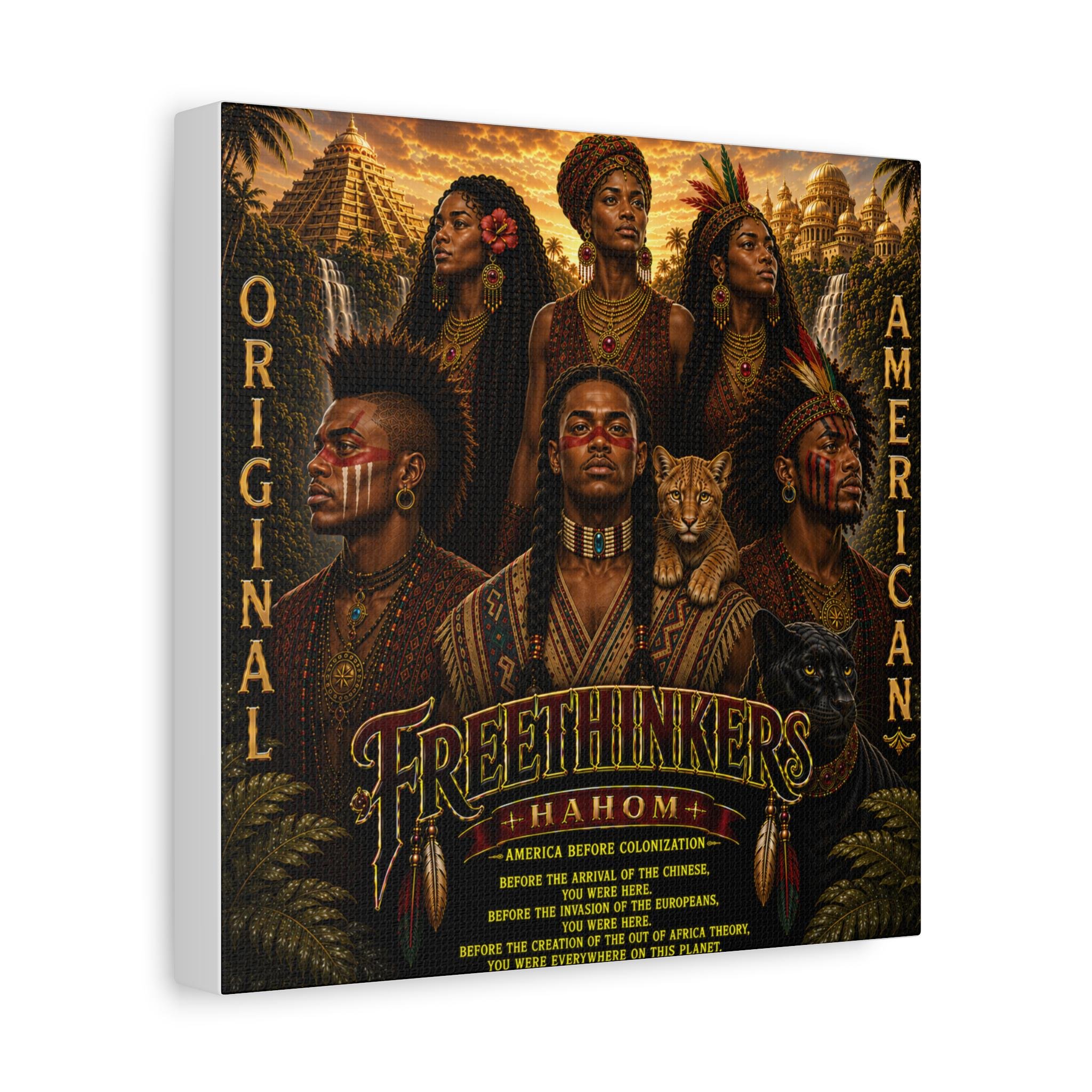 Freethinkers Hahom Original Indigenous Americans Matte Canva, view 2