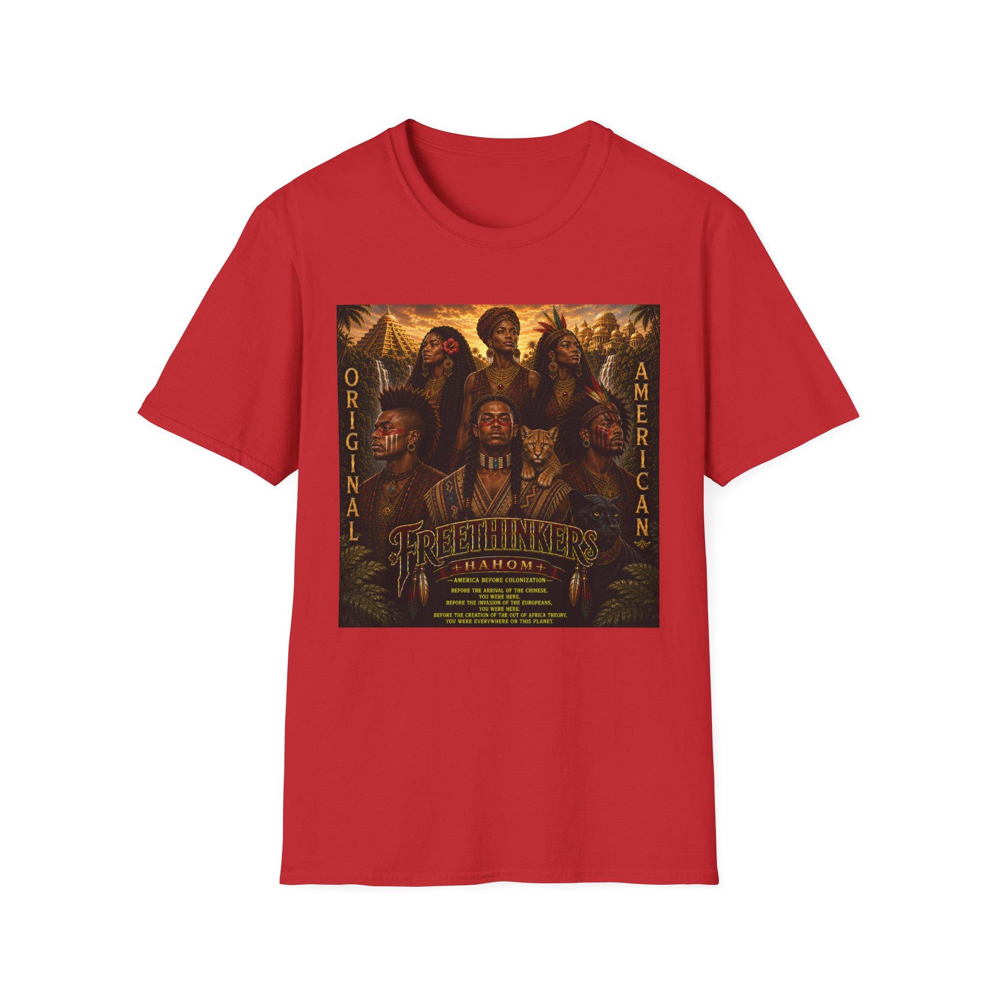 Original American Autochthonous Heritage portrait T-Shirt | Indigenous leaders artwork