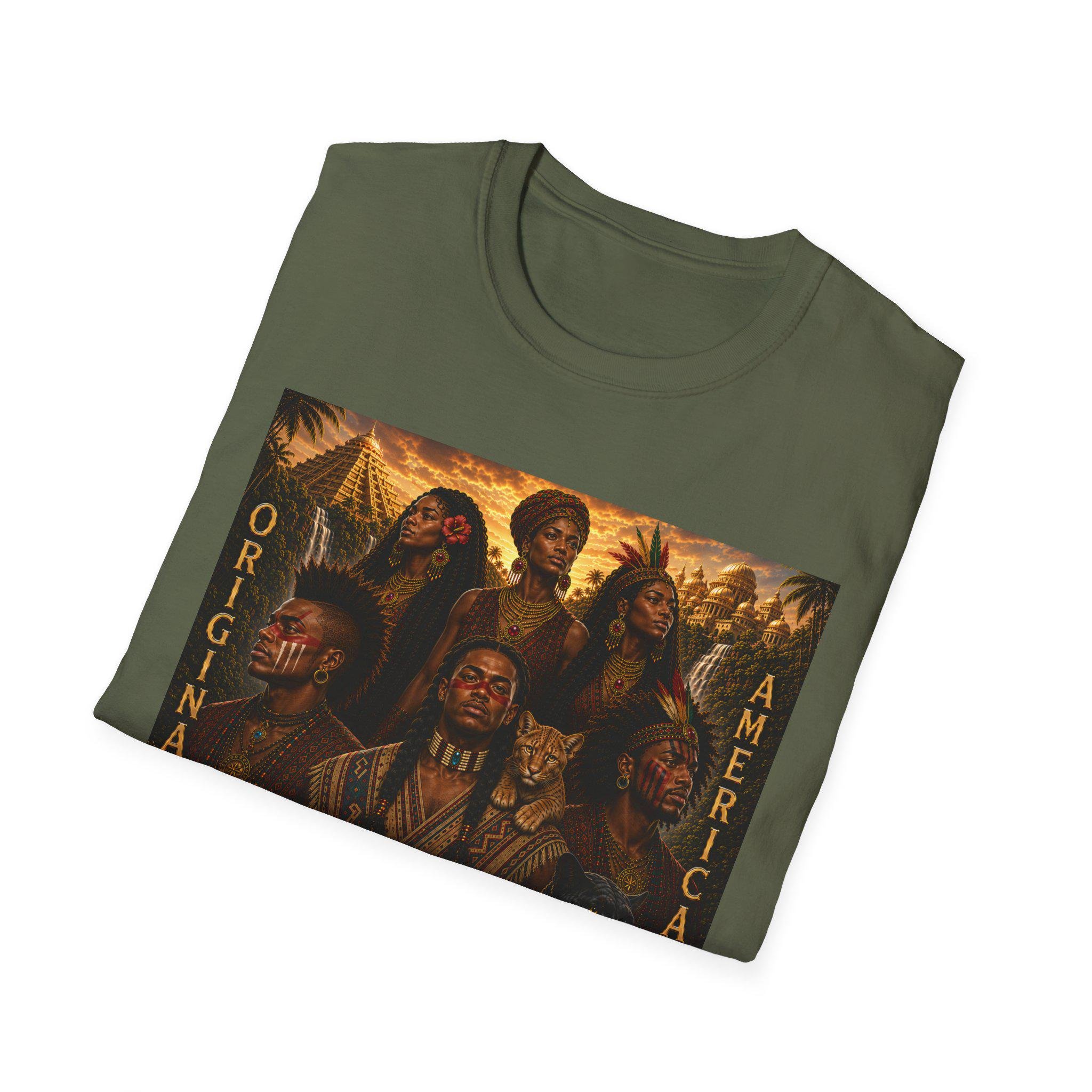 Original American Autochthonous Heritage portrait T-Shirt | Indigenous leaders artwork, view 10