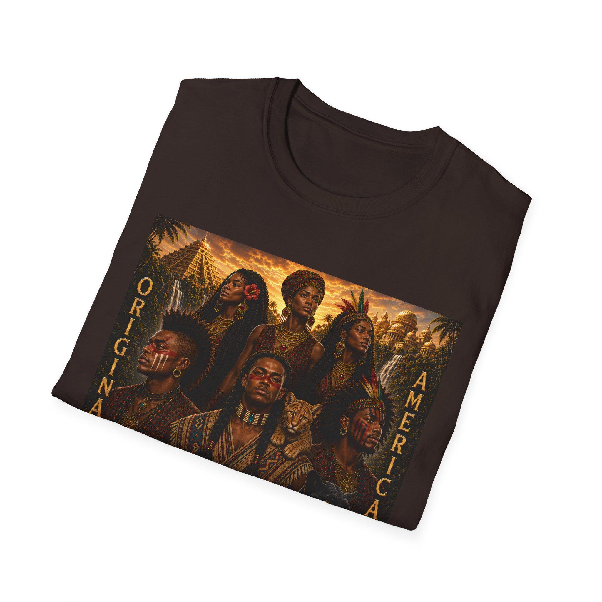 Original American Autochthonous Heritage portrait T-Shirt | Indigenous leaders artwork, view 8
