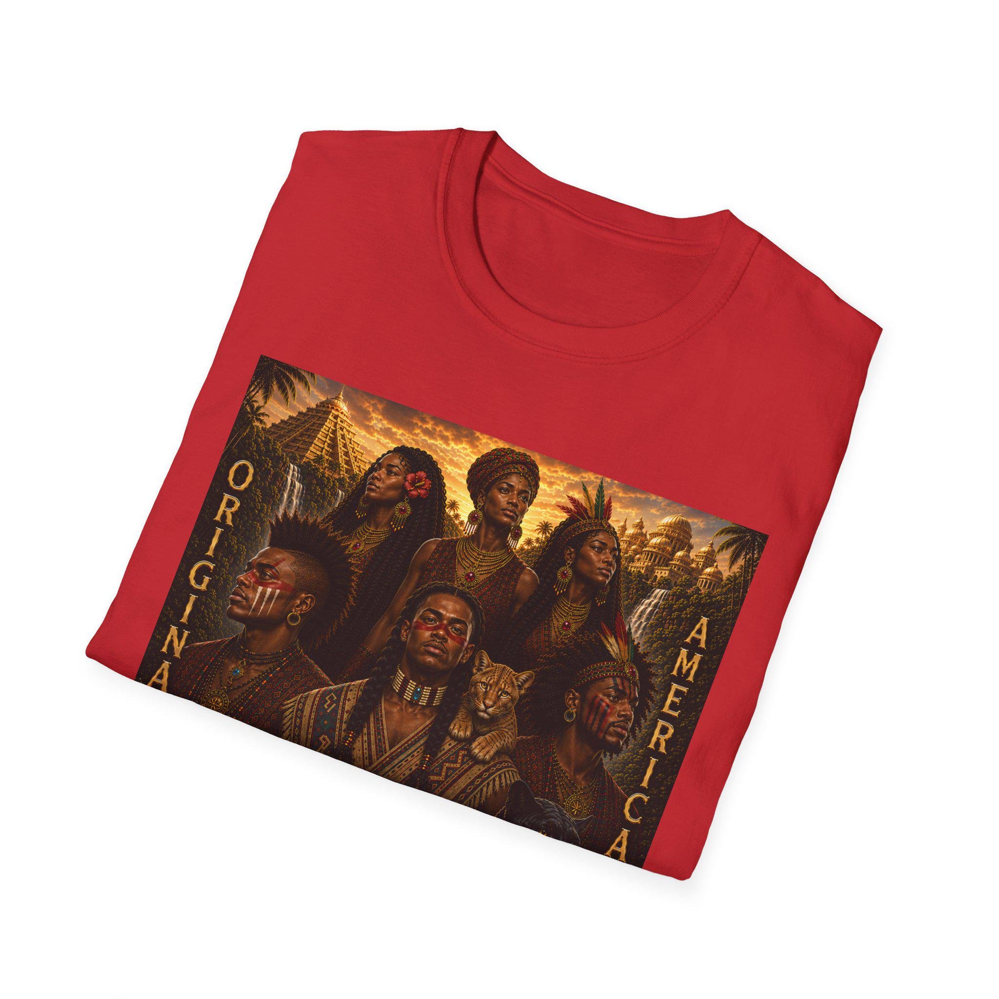 Original American Autochthonous Heritage portrait T-Shirt | Indigenous leaders artwork, view 9