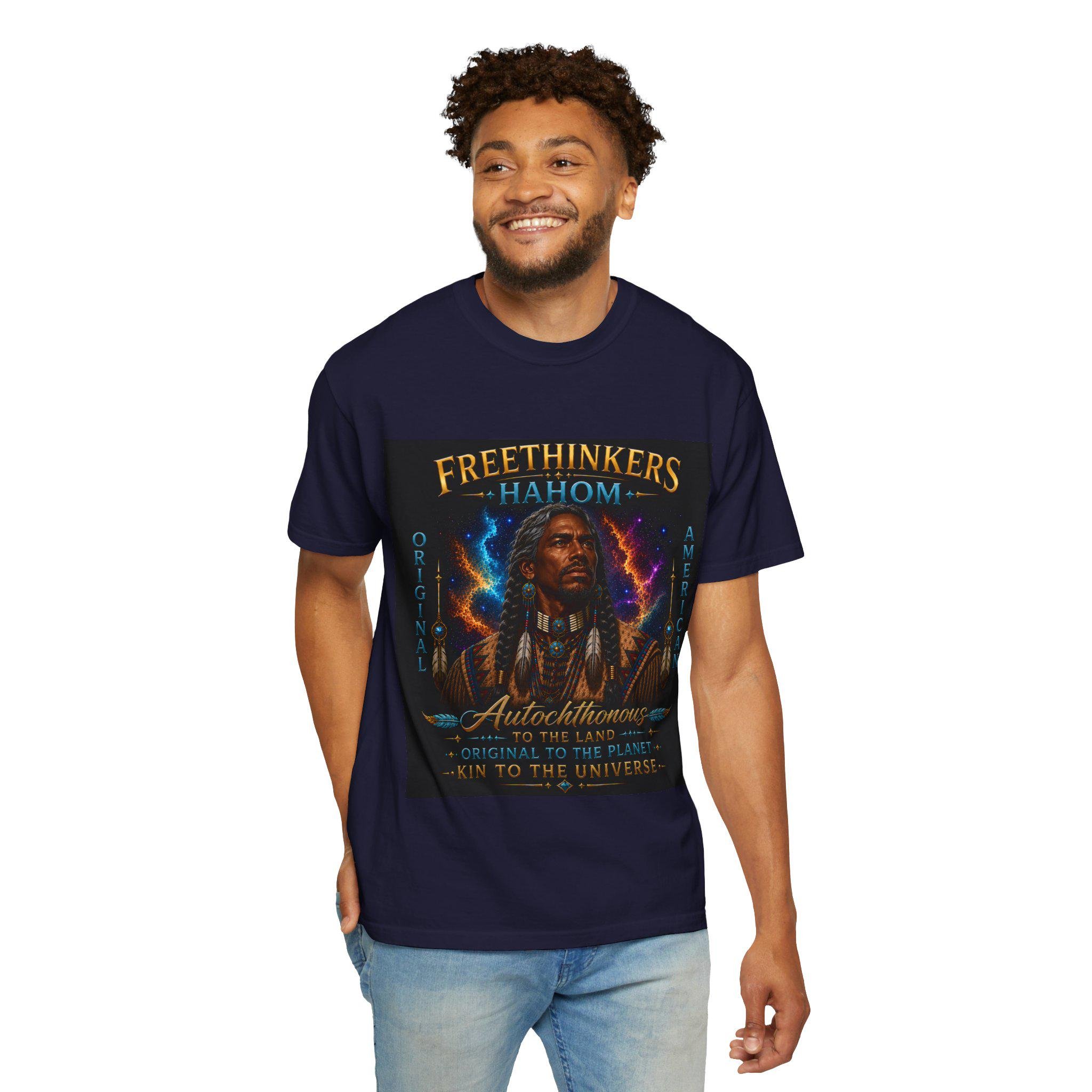 Freethinkers Hahom Original American Logo T-Shirt | Heritage-Inspired Graphic Tee | Unisex Cultural Streetwear, view 14
