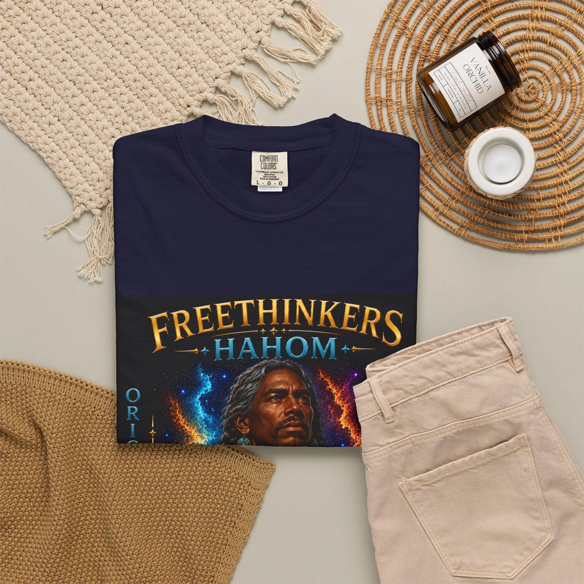 Freethinkers Hahom Original American Logo T-Shirt | Heritage-Inspired Graphic Tee | Unisex Cultural Streetwear, view 15