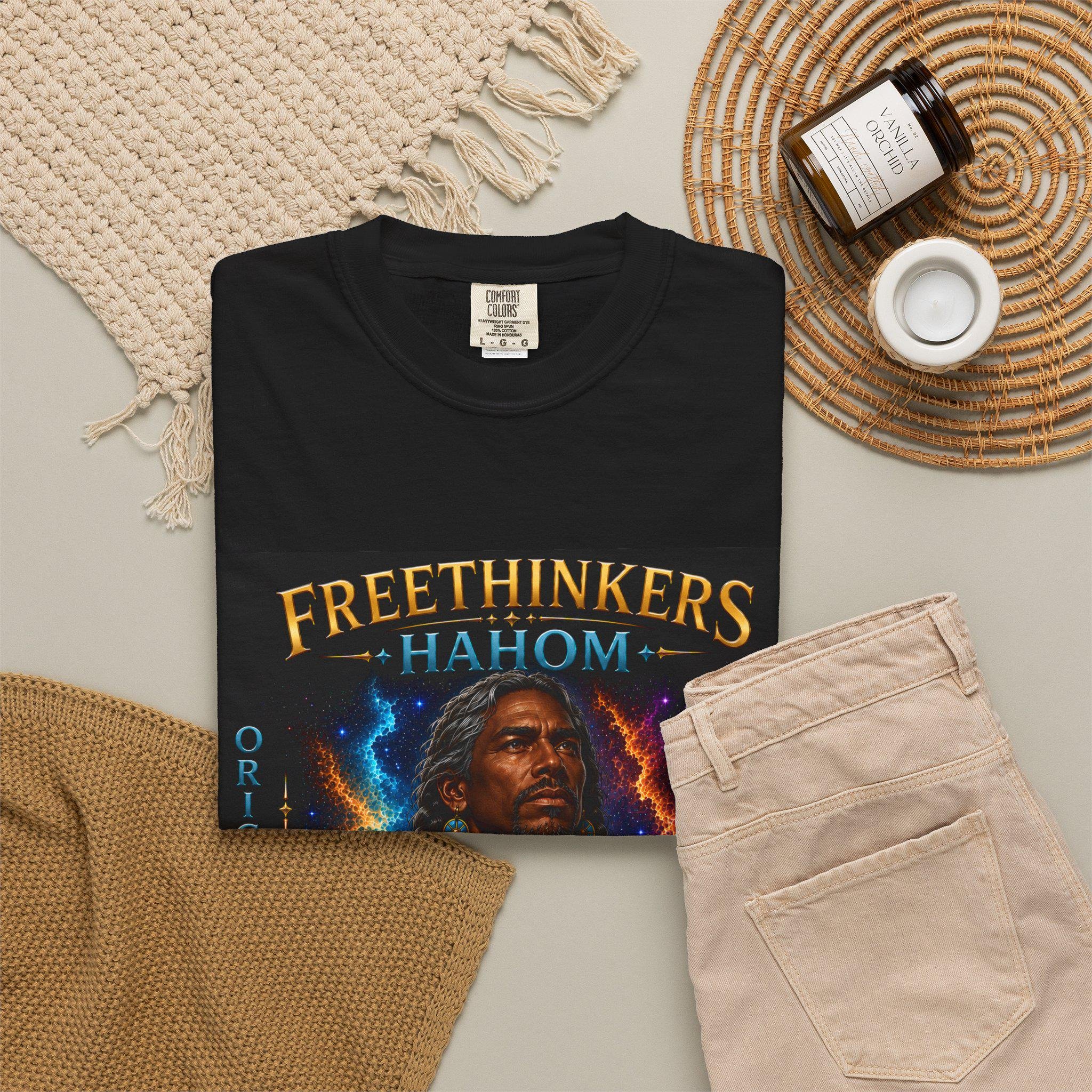 Freethinkers Hahom Original American Logo T-Shirt | Heritage-Inspired Graphic Tee | Unisex Cultural Streetwear, view 16