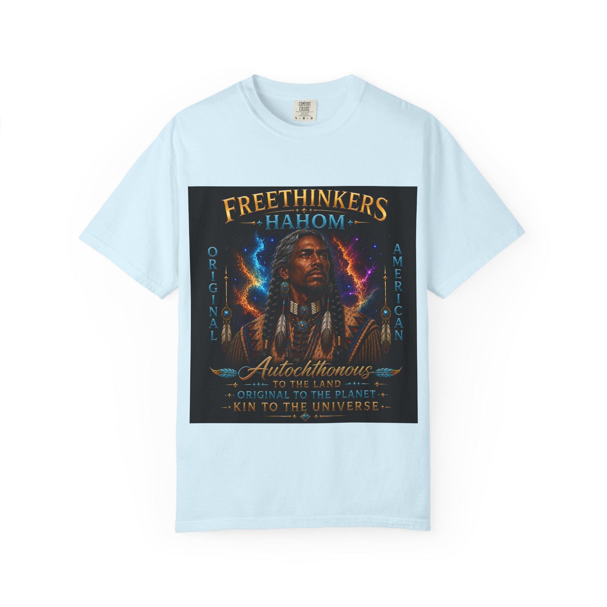 Freethinkers Hahom Original American Logo T-Shirt | Heritage-Inspired Graphic Tee | Unisex Cultural Streetwear, view 9