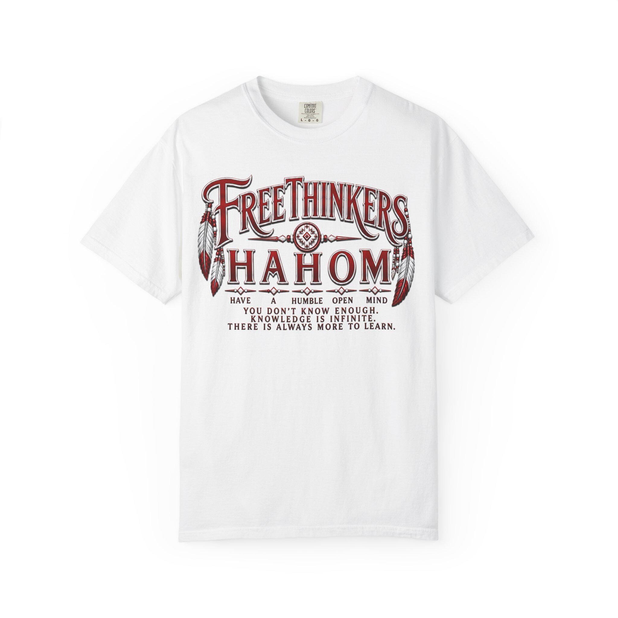 FreeThinkers Hahom typography T-Shirt | Inspirational vintage text design