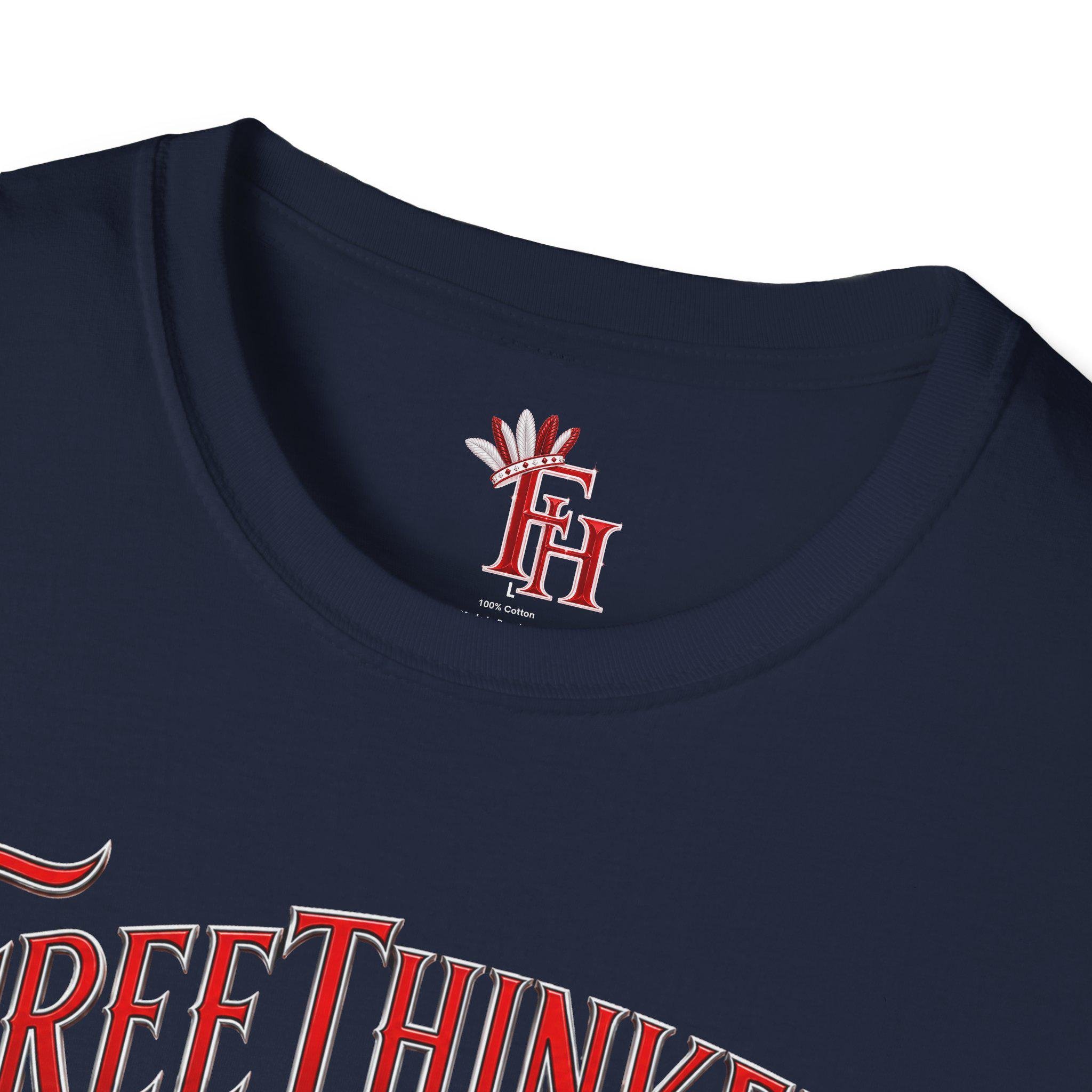 FreeThinkers Hahom T-Shirt | Native Feather Typography Have A Humble Open Mind, view 11
