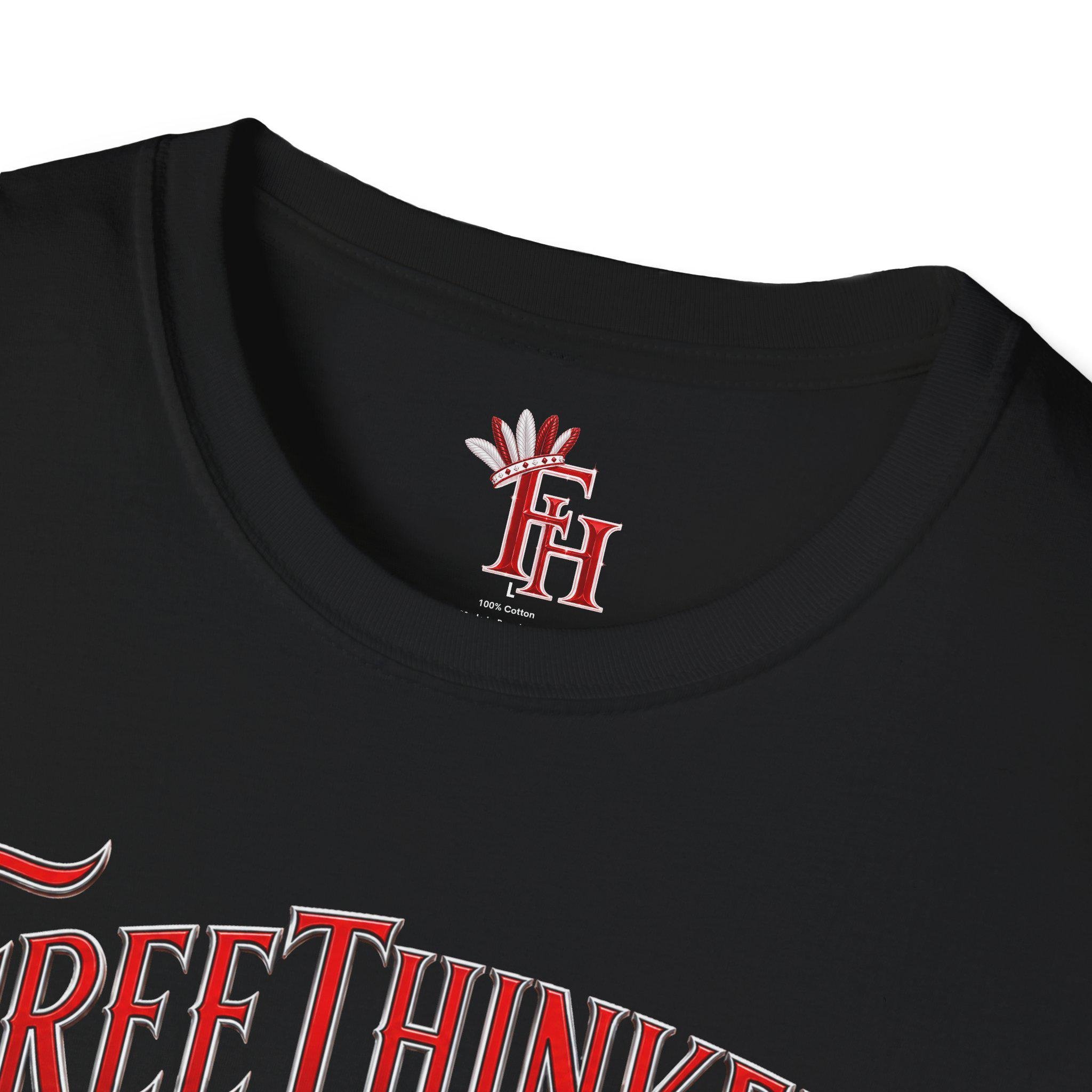 FreeThinkers Hahom T-Shirt | Native Feather Typography Have A Humble Open Mind, view 9