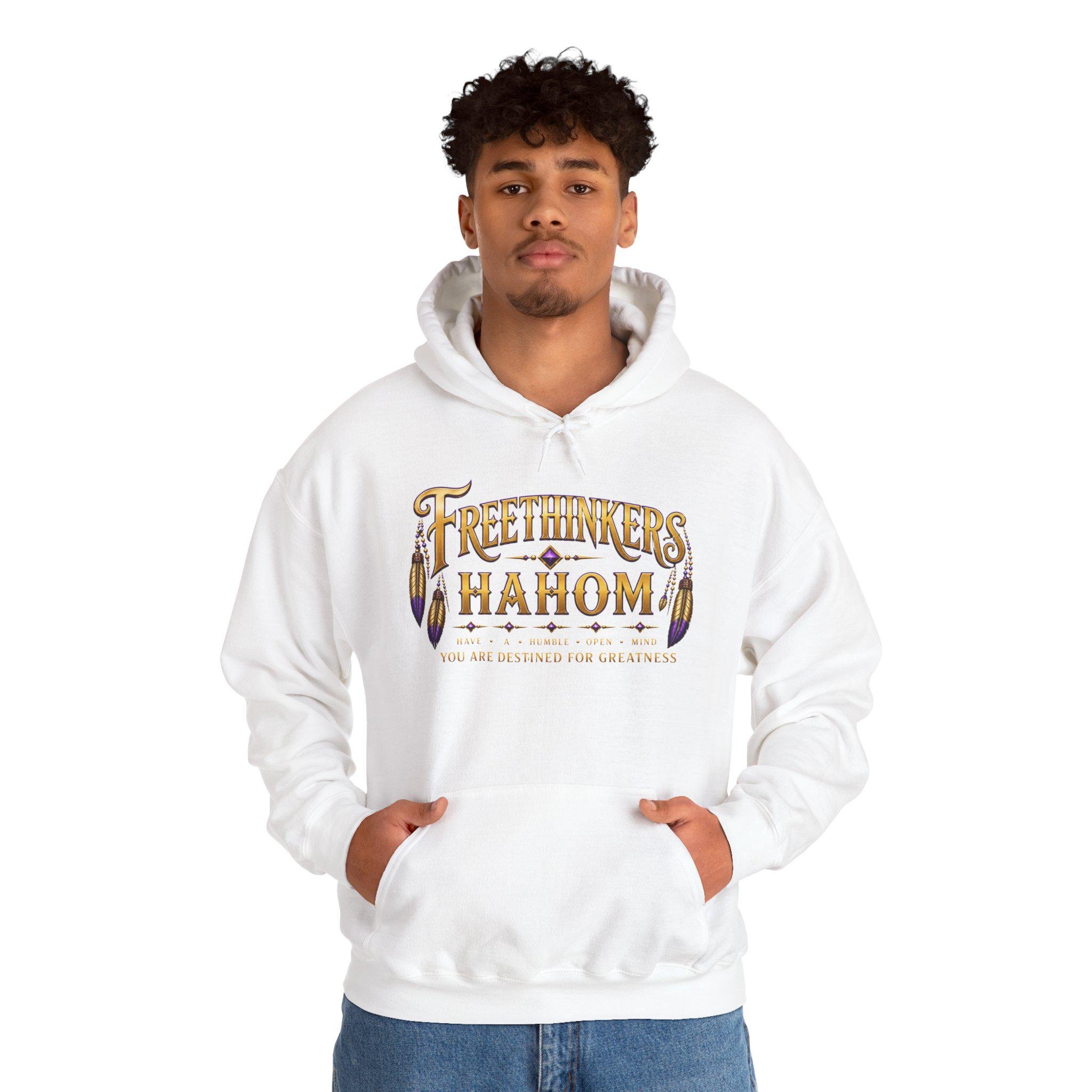Free Thinkers Hahom hoodie | Spiritual feather lettering sweatshirt