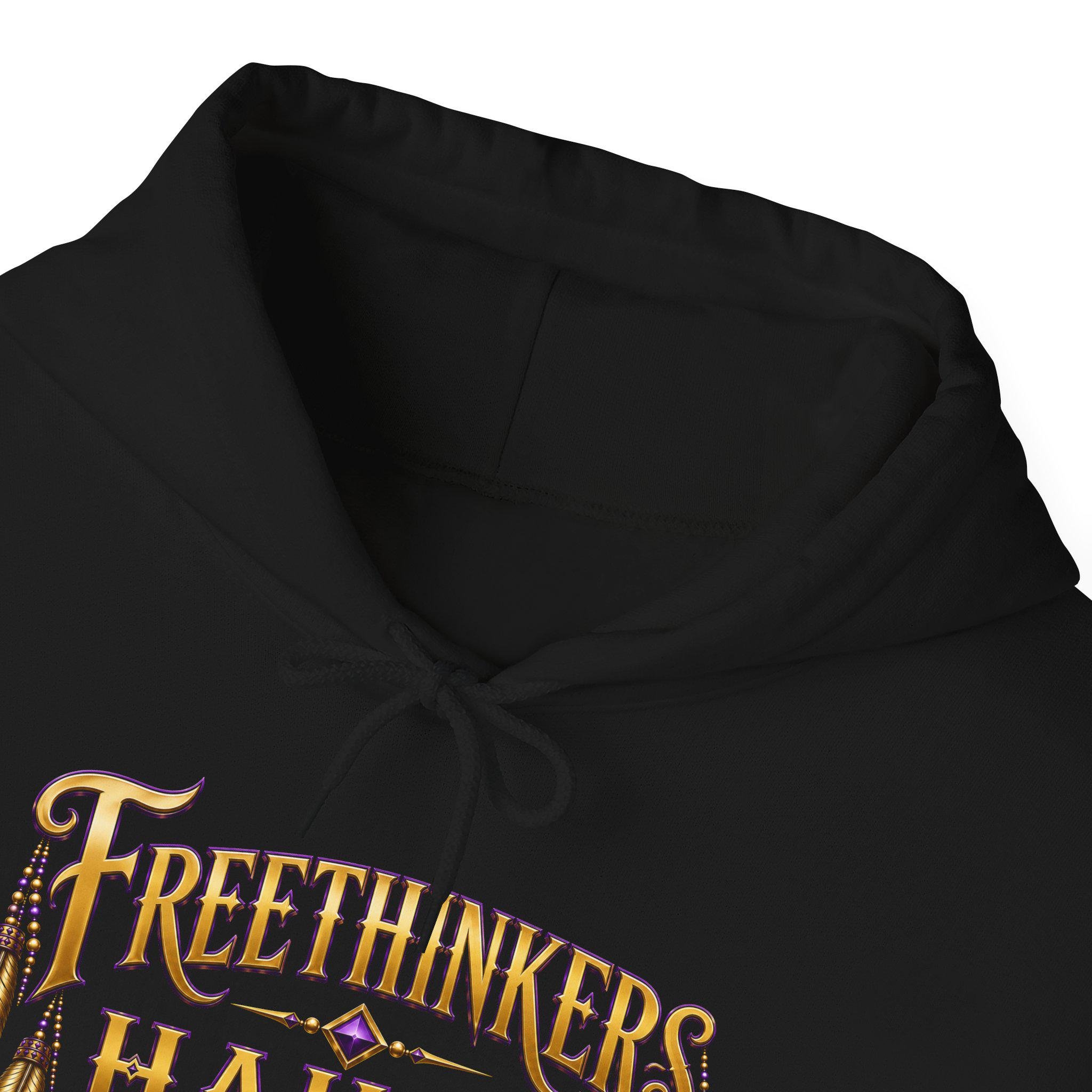 Free Thinkers Hahom hoodie | Spiritual feather lettering sweatshirt, view 10