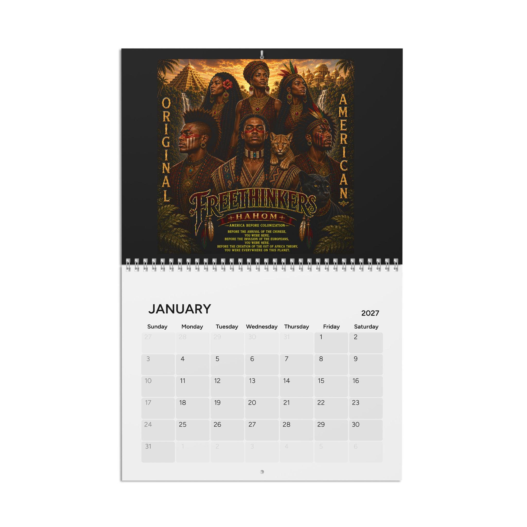 Freethinkers Hahom Autochthonous American Indigenous Portraits Calendar (2027)