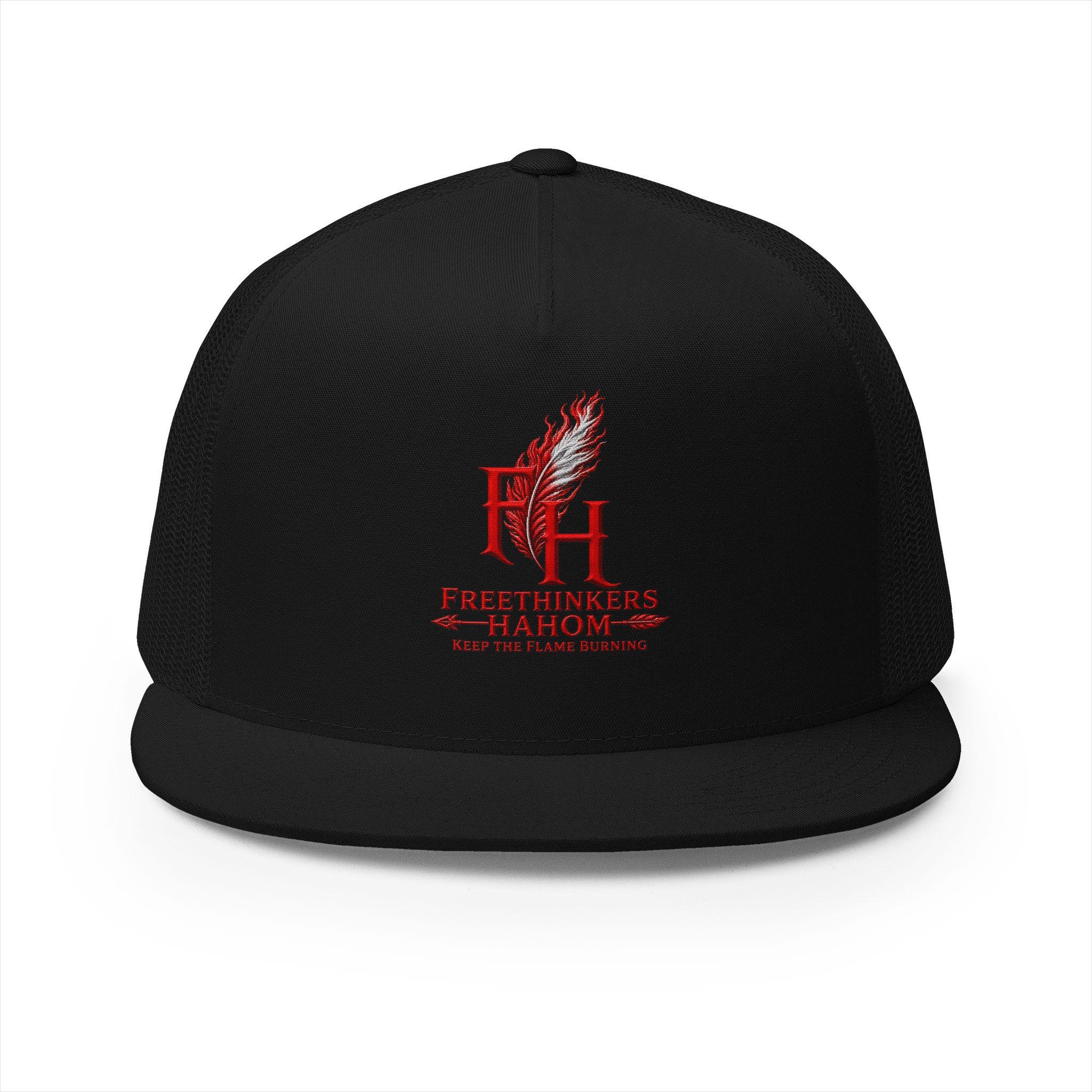 Freethinkers Hahom Flame Feather Truckers Cap | 5-Panel Trucker Cap, view 10