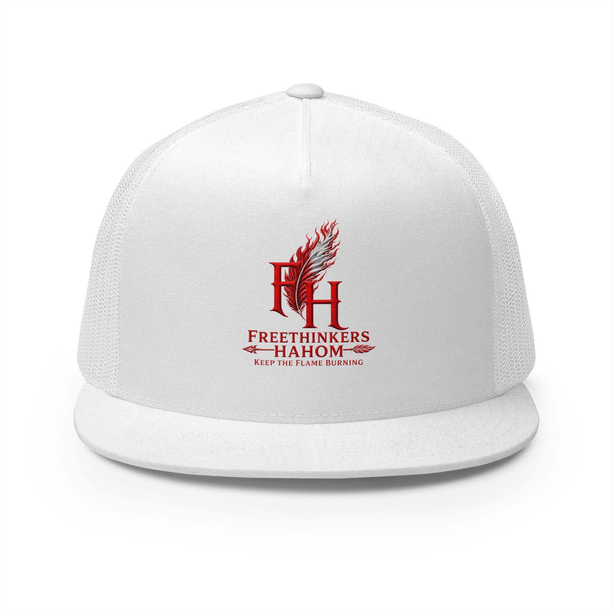 Freethinkers Hahom Flame Feather Truckers Cap | 5-Panel Trucker Cap, view 6