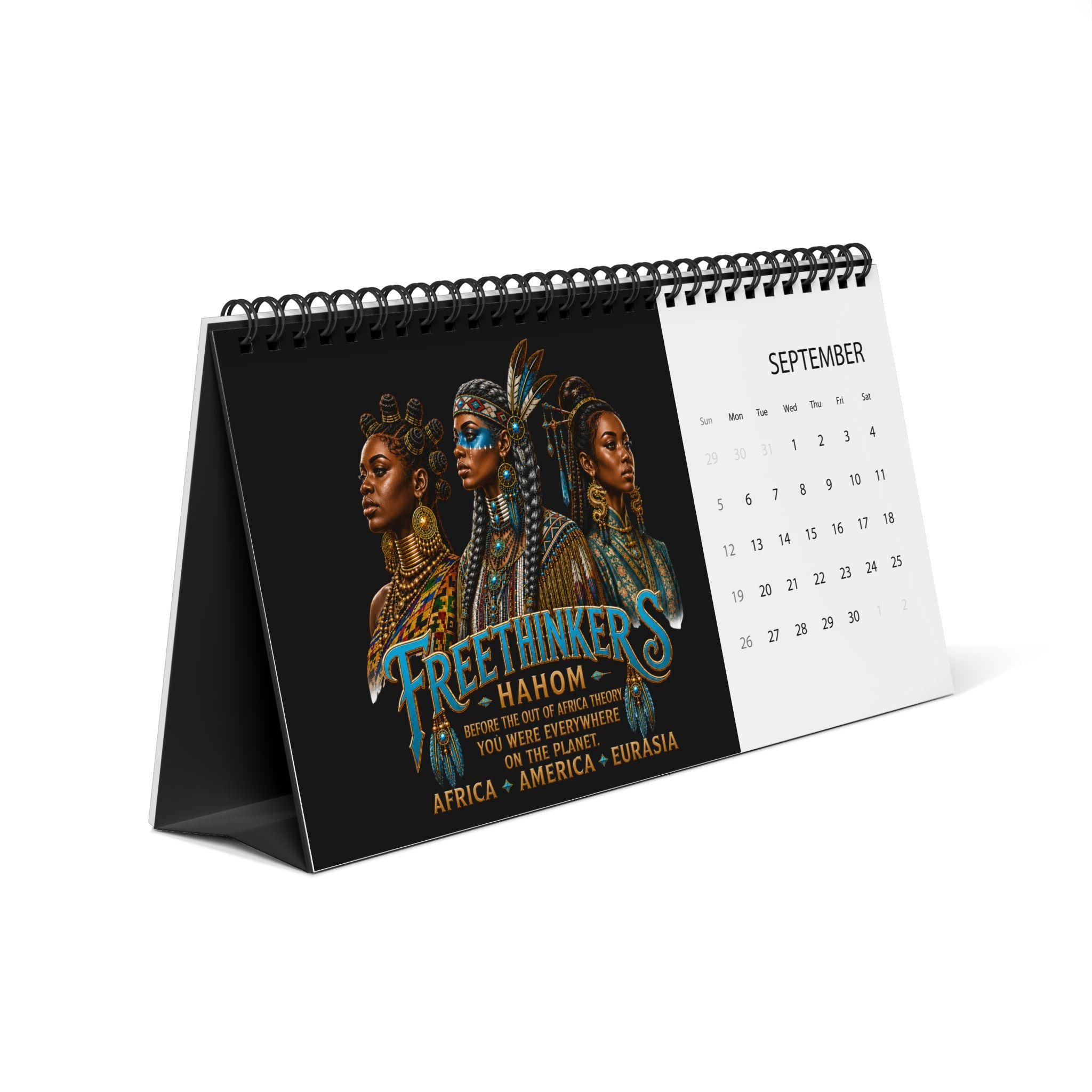 Freethinkers Hahom Original American Artwork Desktop Calendar, view 2