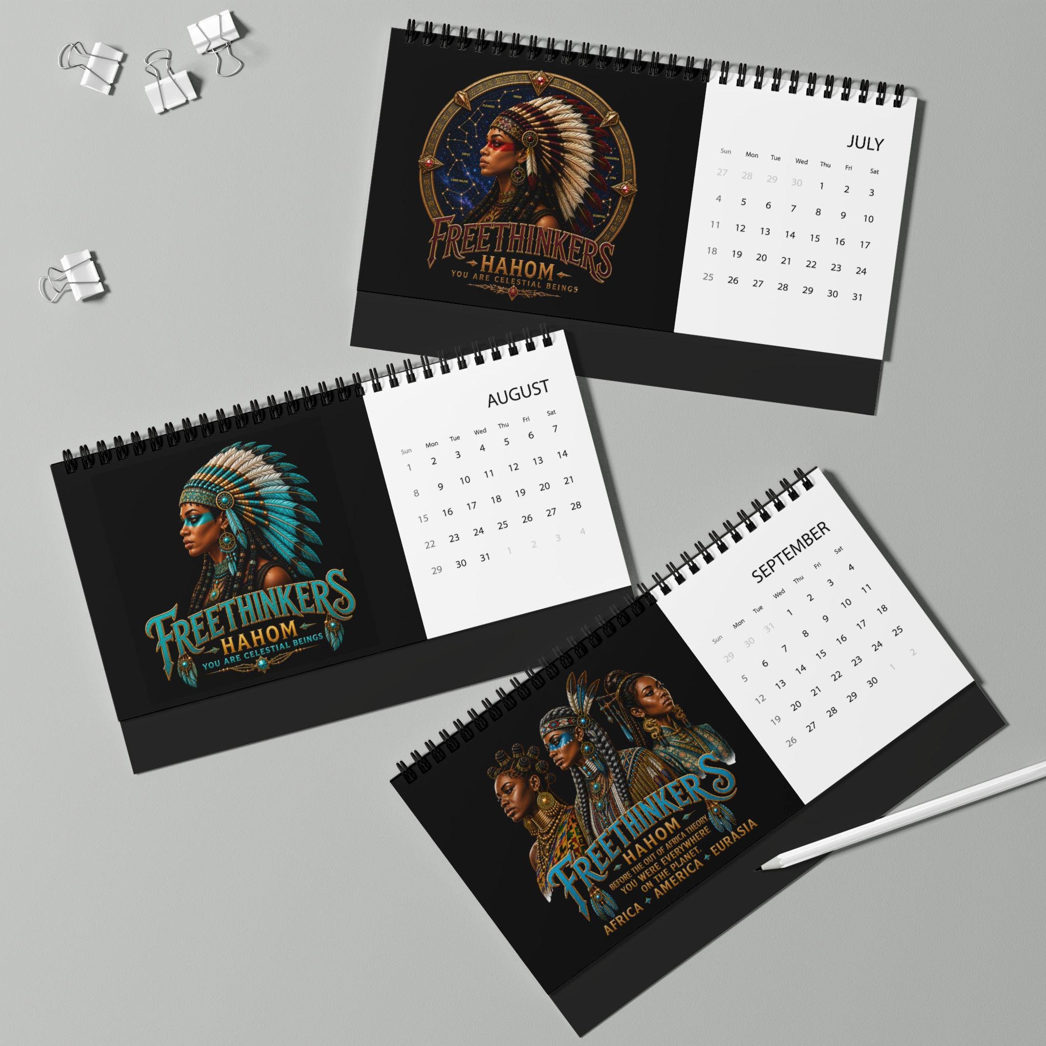 Freethinkers Hahom Original American Artwork Desktop Calendar, view 6