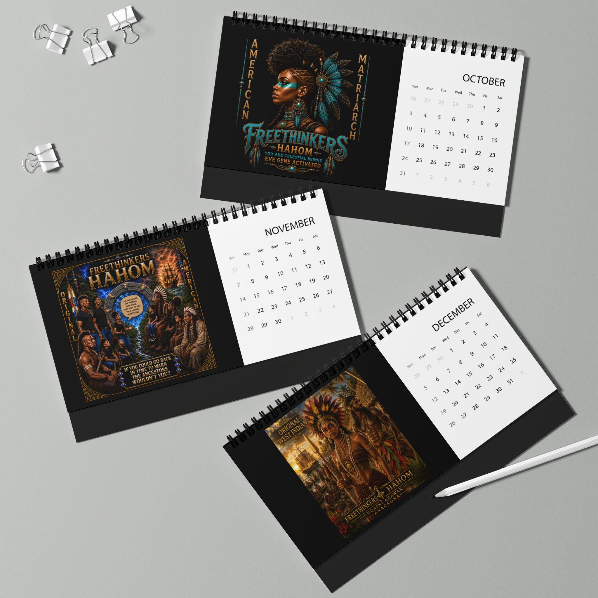 Freethinkers Hahom Original American Artwork Desktop Calendar, view 7