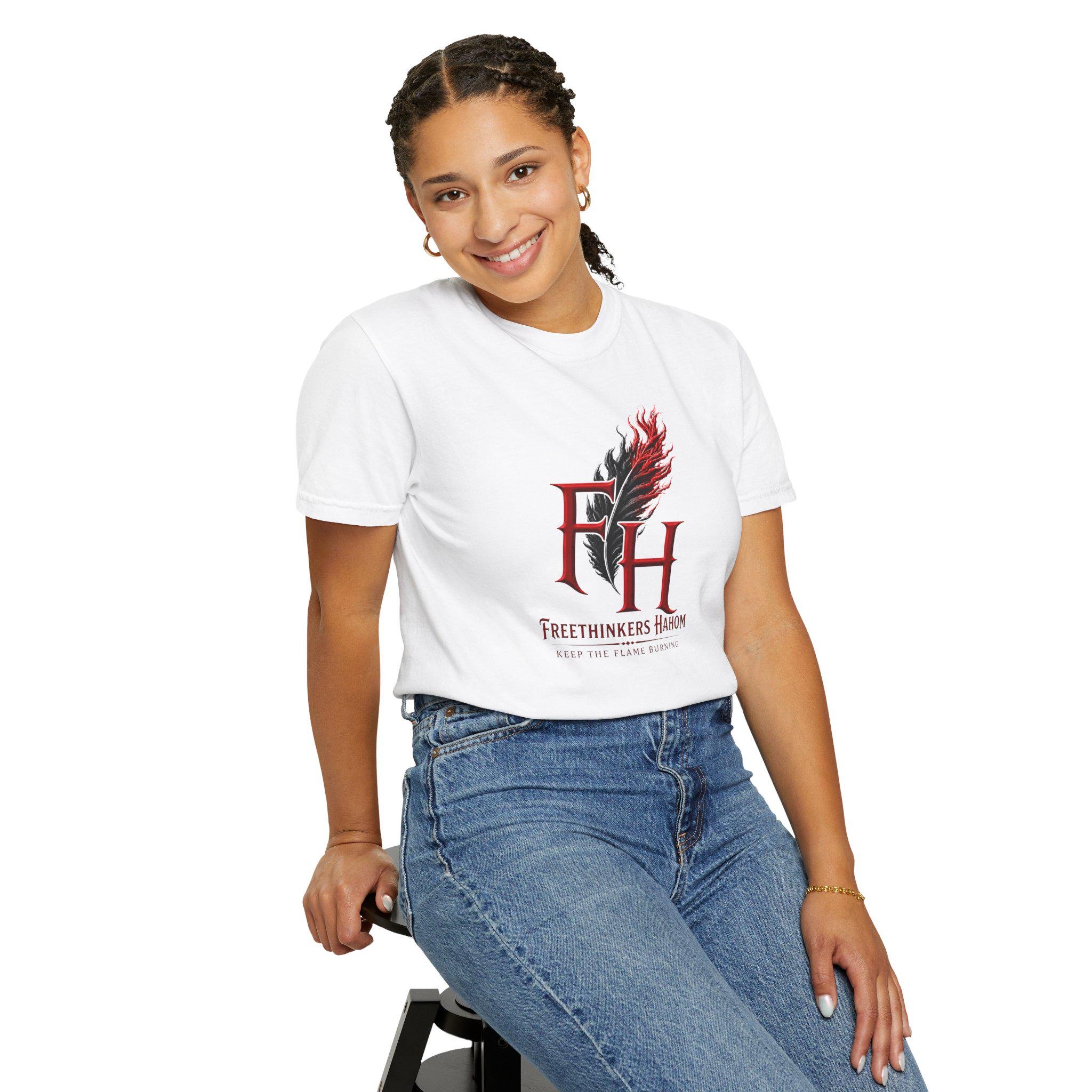 Freethinkers Hahom FH Flame Logo T-Shirt | Logo Tee Minimal Graphic, view 15