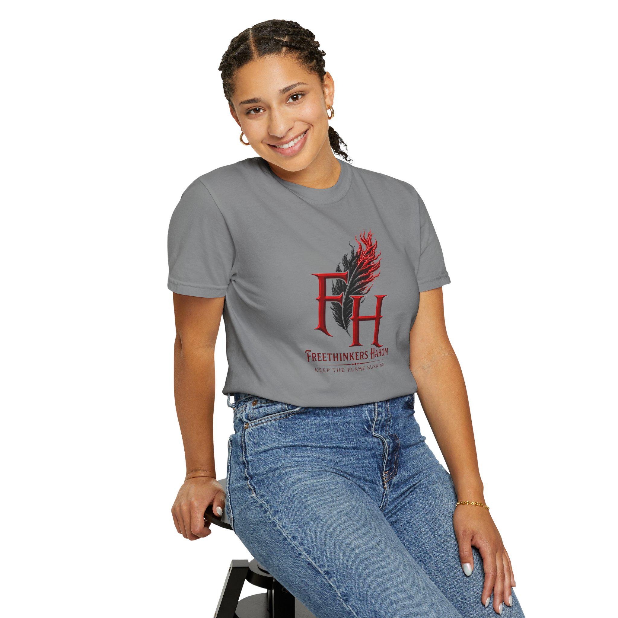 Freethinkers Hahom FH Flame Logo T-Shirt | Logo Tee Minimal Graphic, view 16