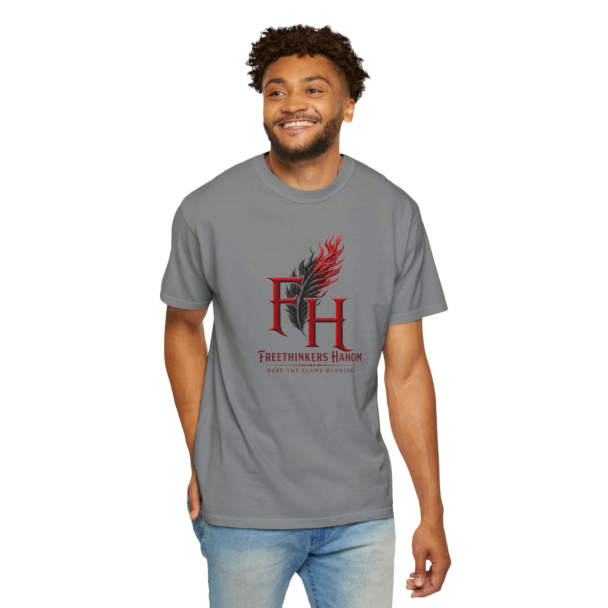 Freethinkers Hahom FH Flame Logo T-Shirt | Logo Tee Minimal Graphic, view 8