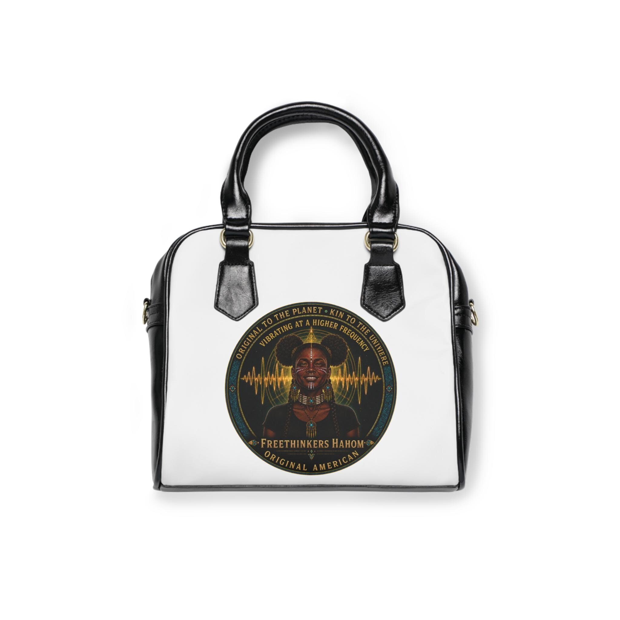 Freethinkers Hahom Portrait Shoulder Handbag | american Matriarch Voicewave Artwork