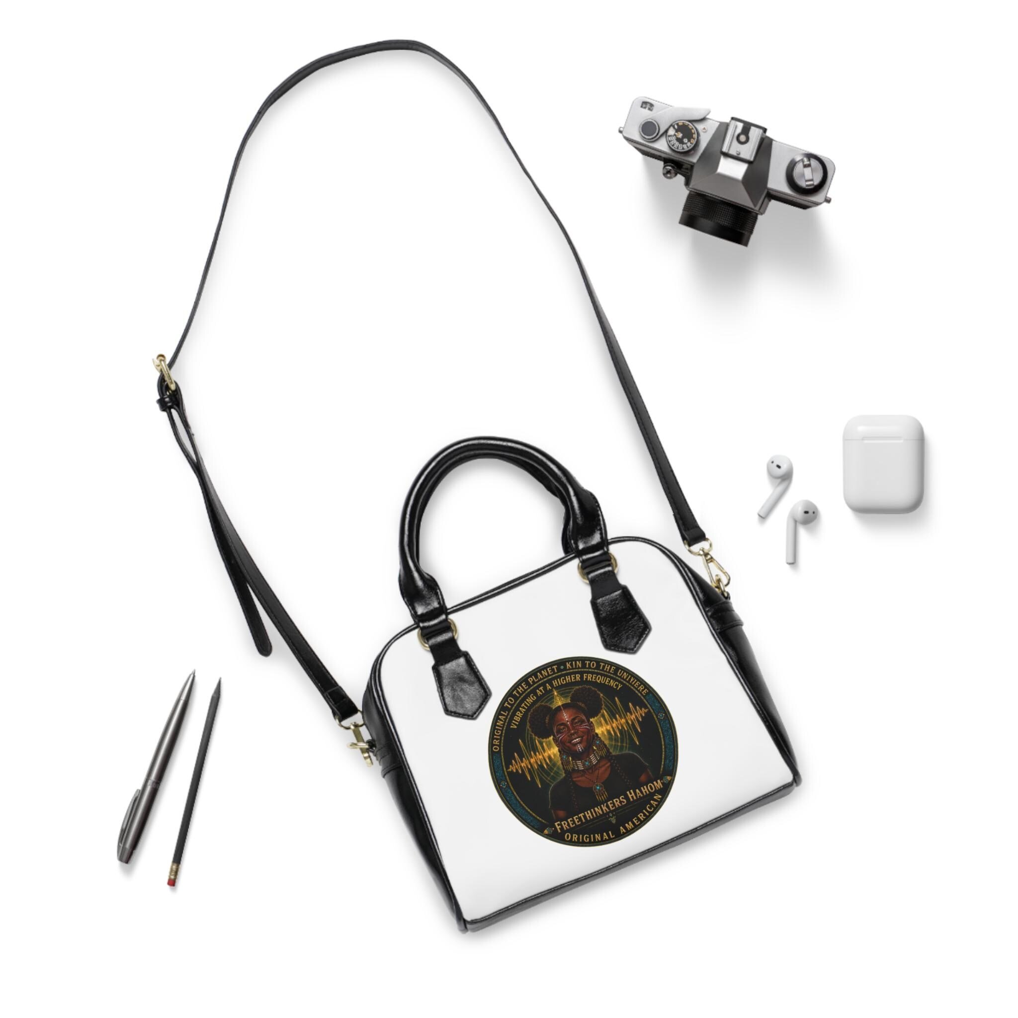 Freethinkers Hahom Portrait Shoulder Handbag | american Matriarch Voicewave Artwork, view 3