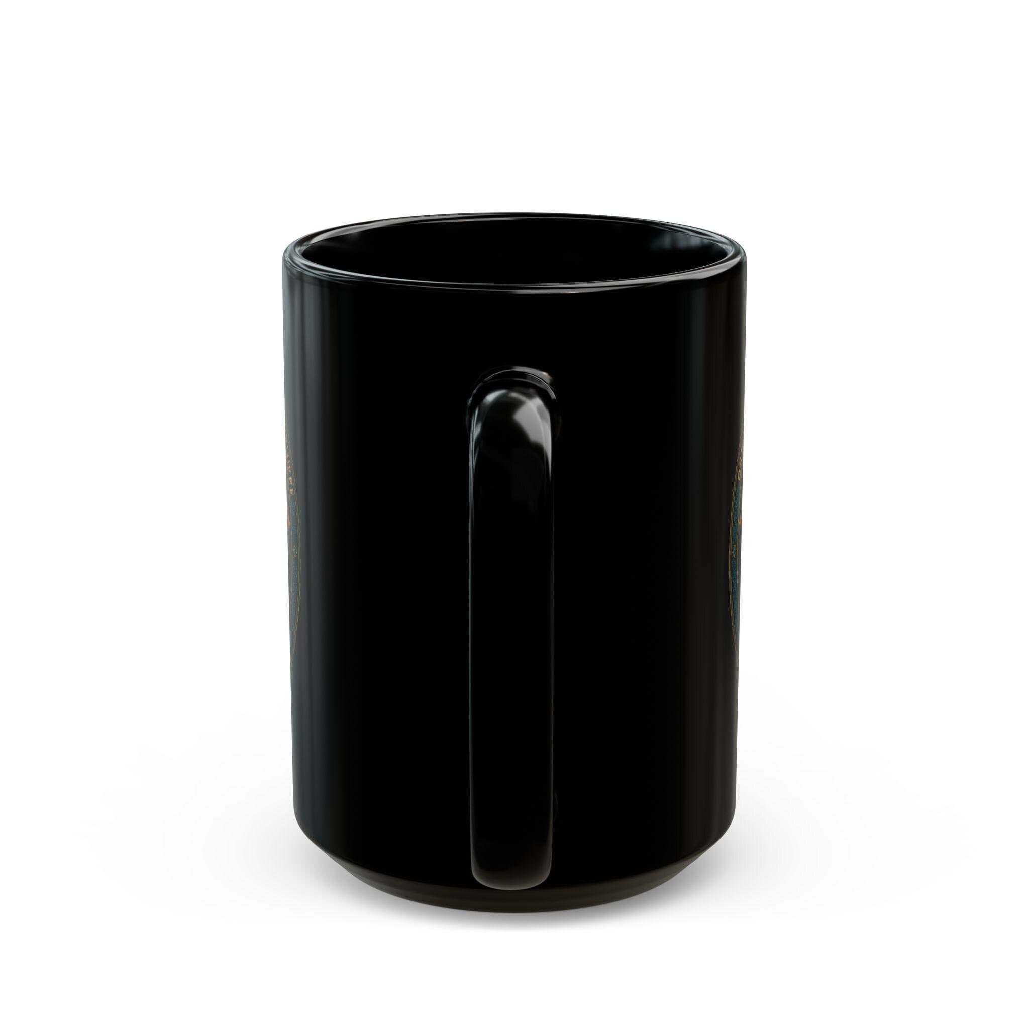 Original American Woman Portrait Black Mug Harmonic Wave, view 12